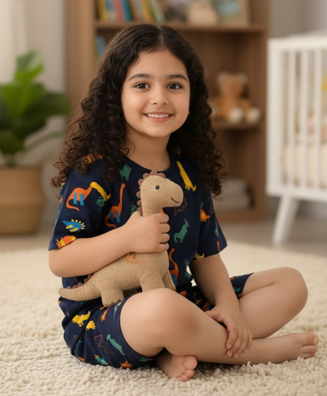 Dinosaur Fun Navy Sleepwear Shorts Set - Navy