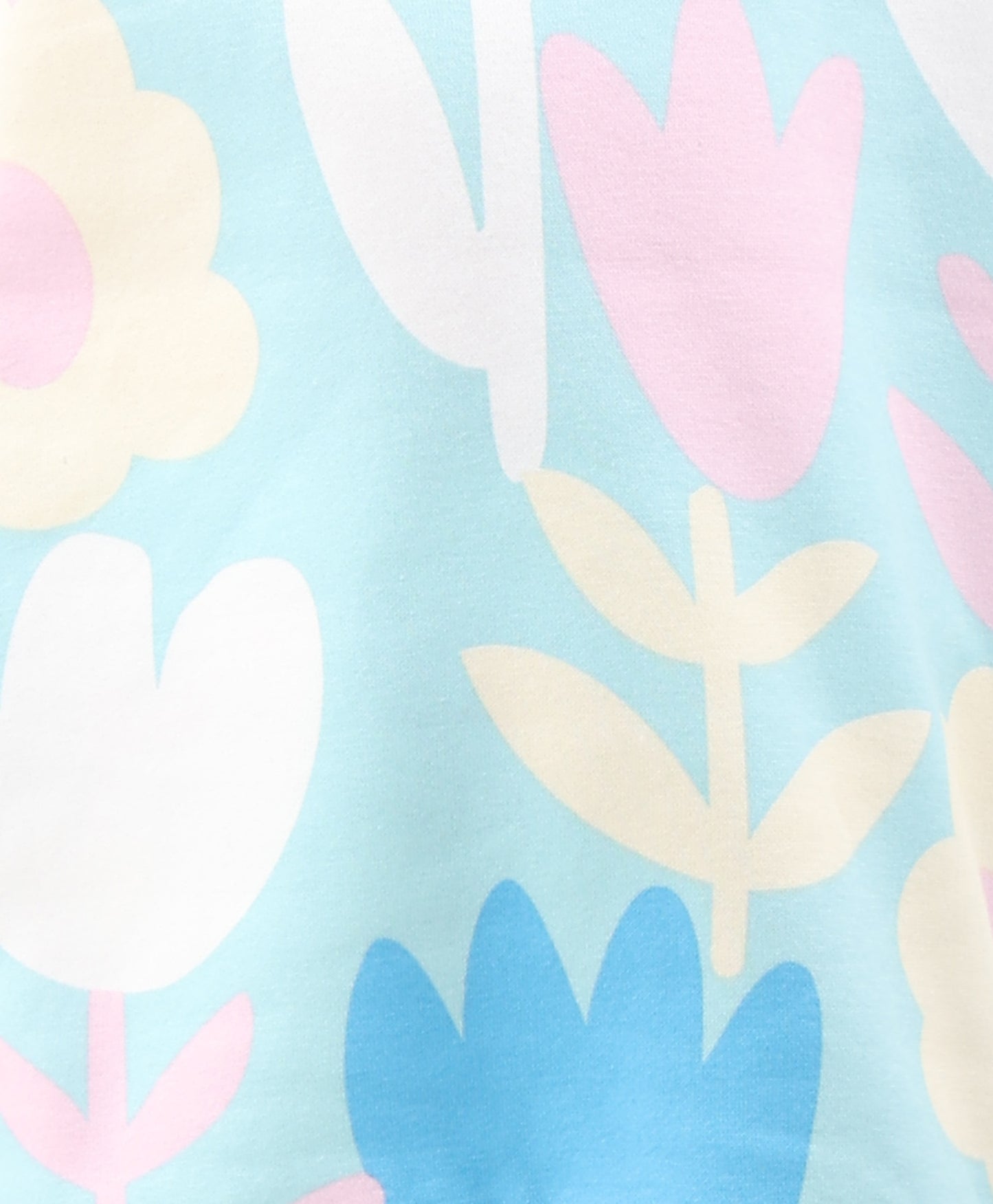 AQUA FLOWER GIRLS FLEECE SWEATSHIRT - AQUA