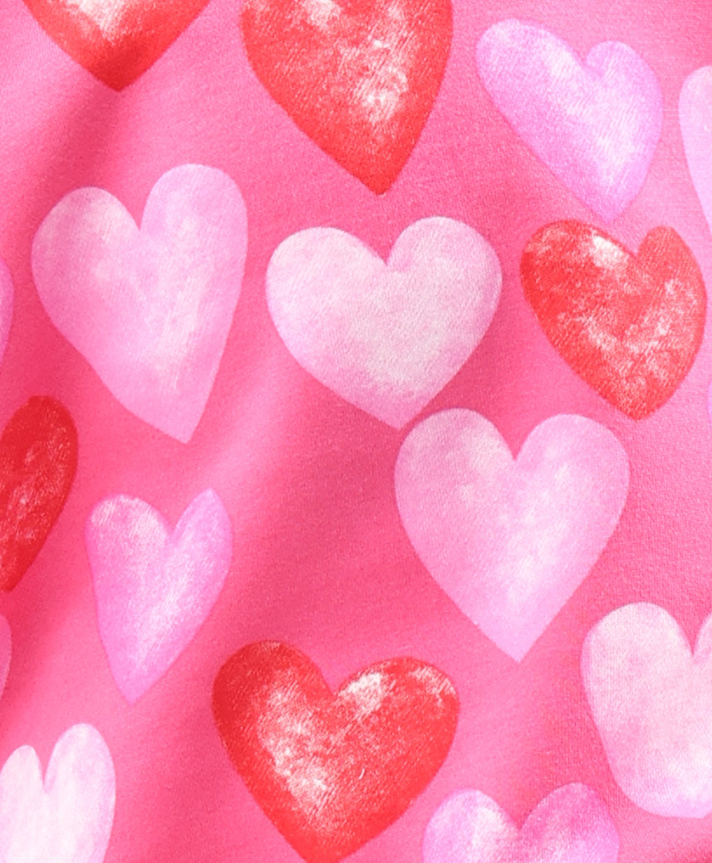 PINK HEARTS FLEECE GIRLS SWEATSHIRT - PINK