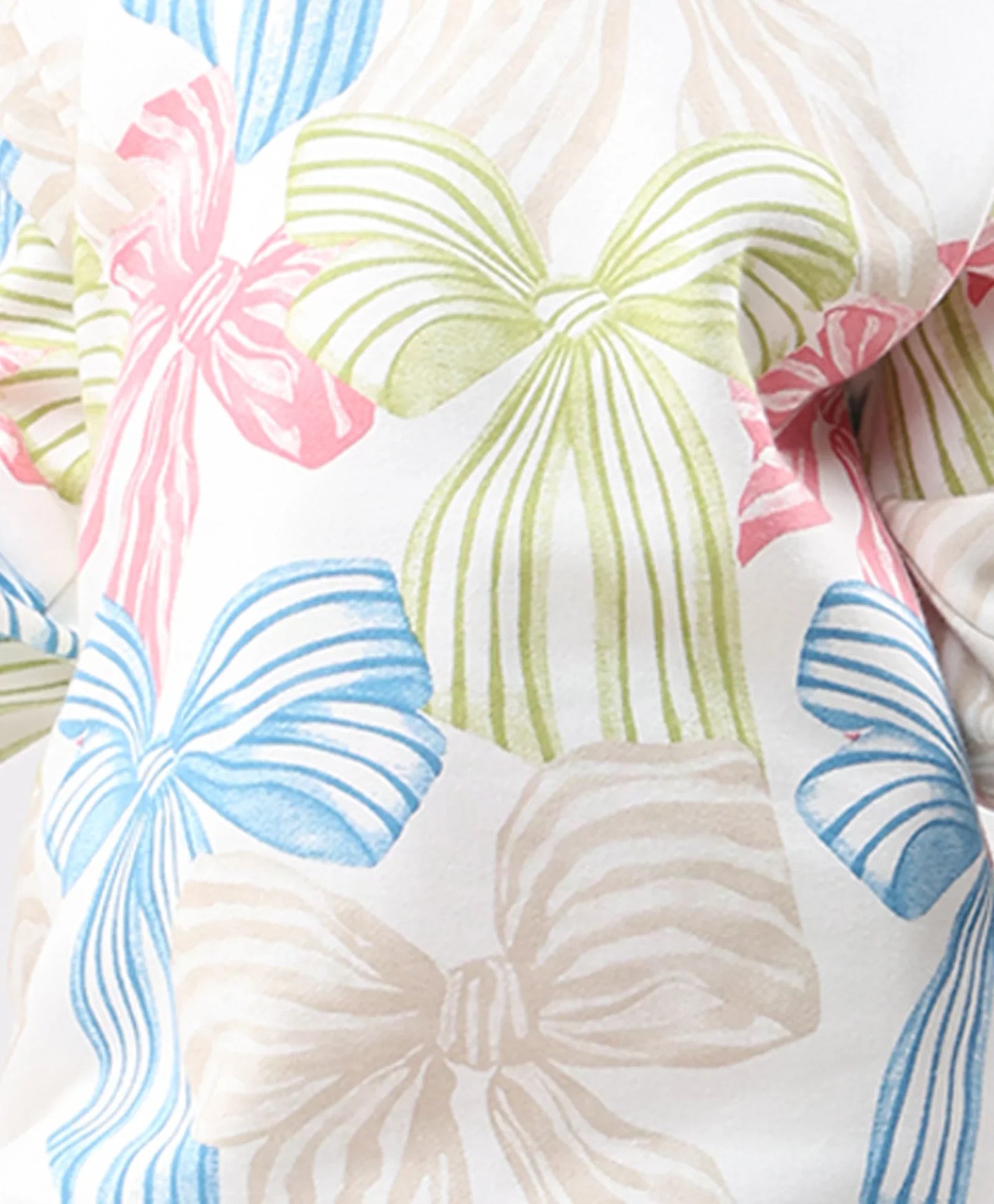 PAINTED BOW FLEECE GIRLS SWEATSHIRT - OFF WHITE