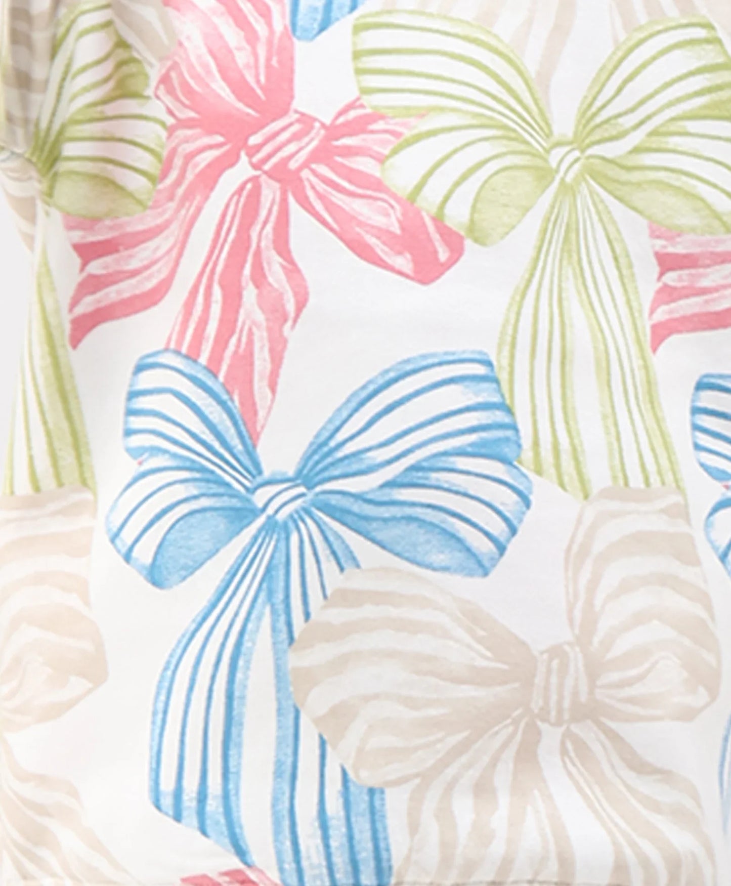 PAINTED BOW FLEECE GIRLS SWEATSHIRT - OFF WHITE