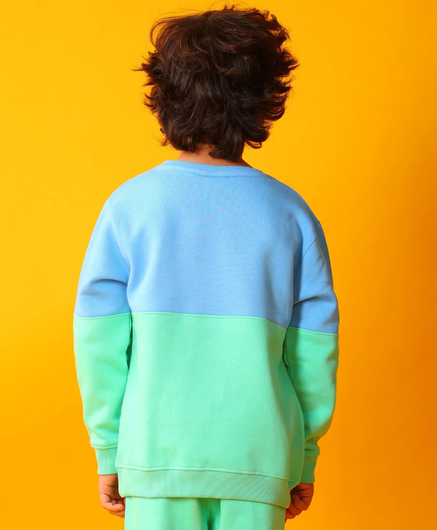 BLUE GREEN IL STYLE BOYS SWEATSHIRT -GREEN/BLUE
