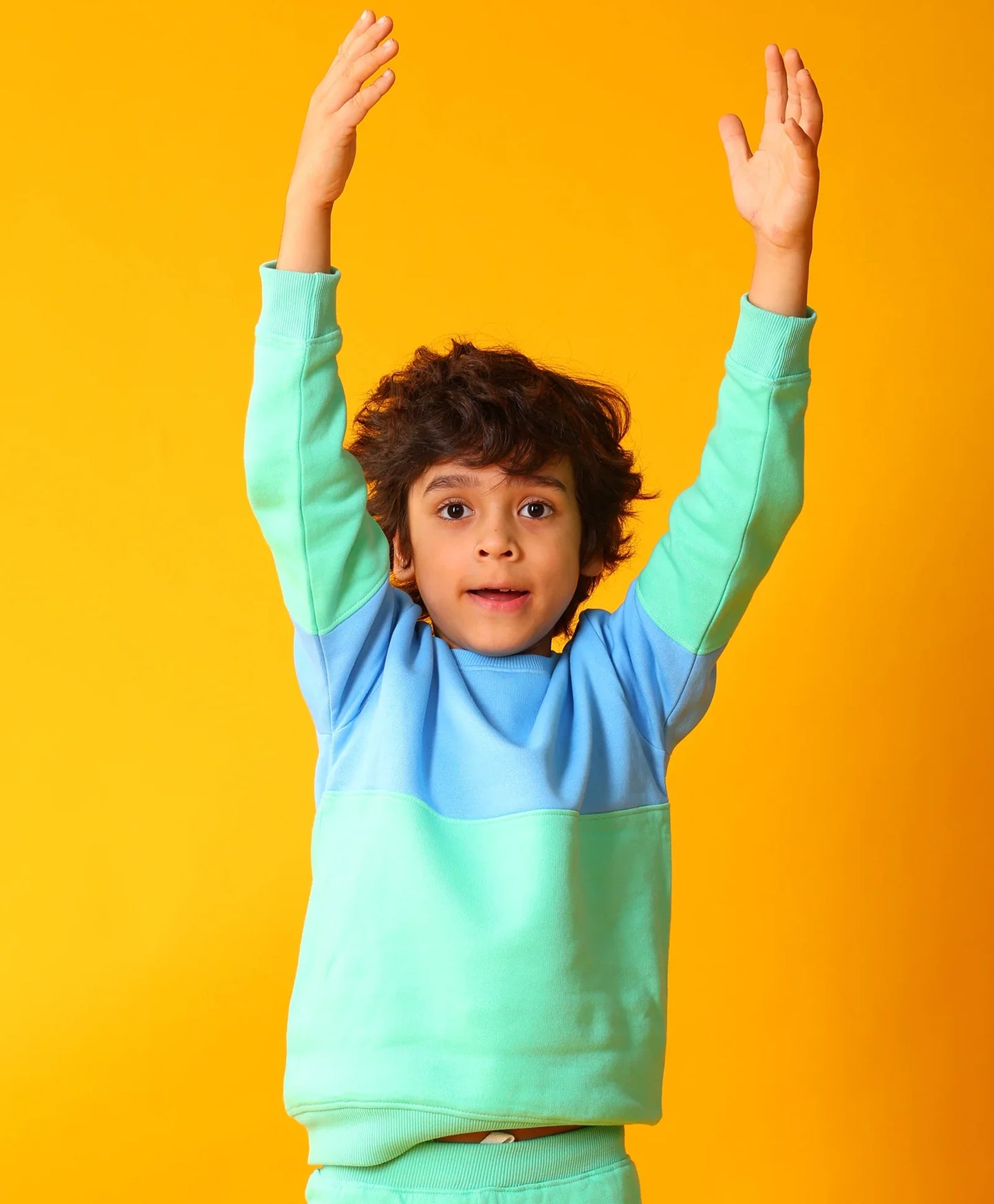 BLUE GREEN IL STYLE BOYS SWEATSHIRT -GREEN/BLUE