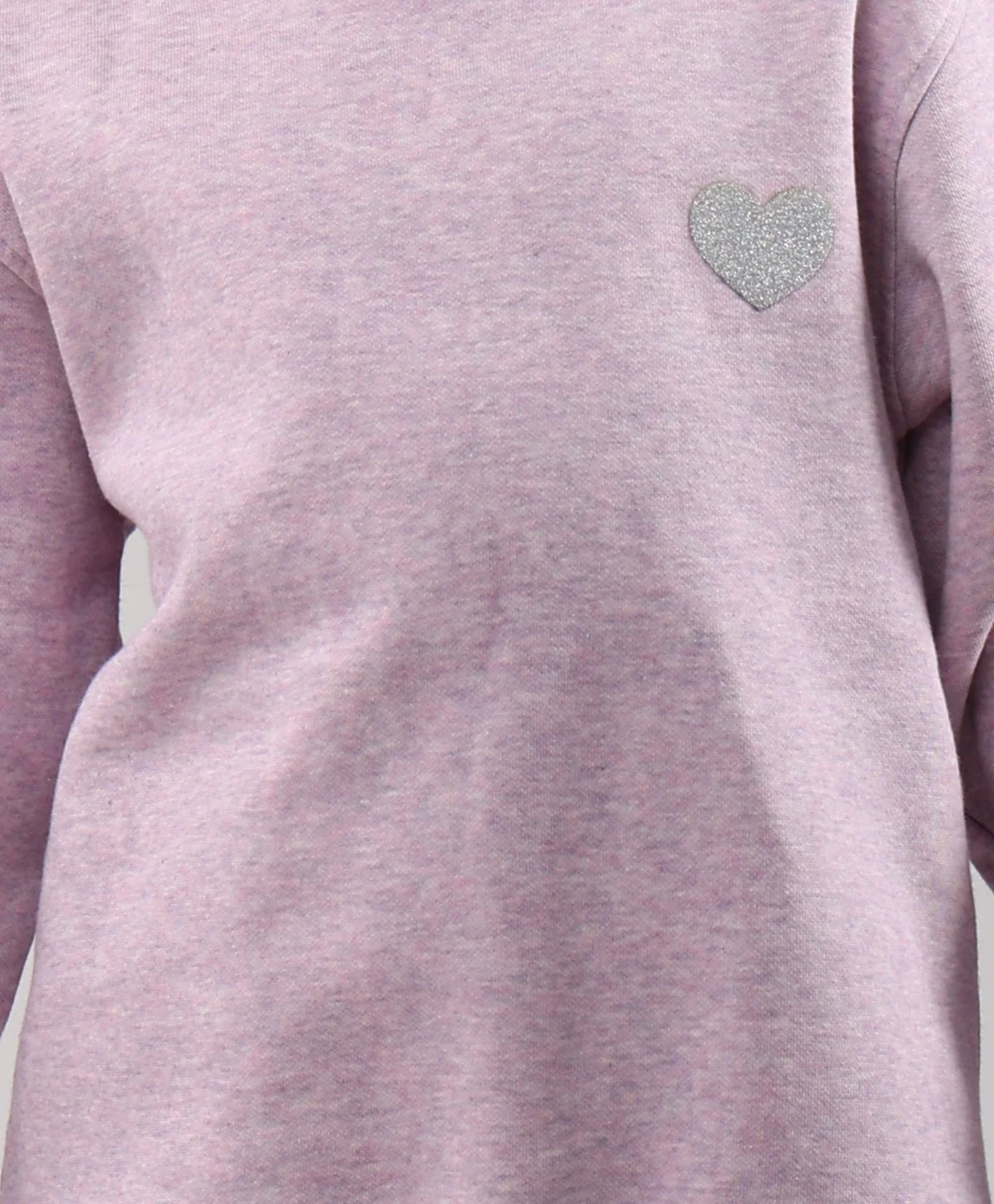 PURPLE MELANGE GIRLS FLEECE SWEATSHIRT - PURPLE