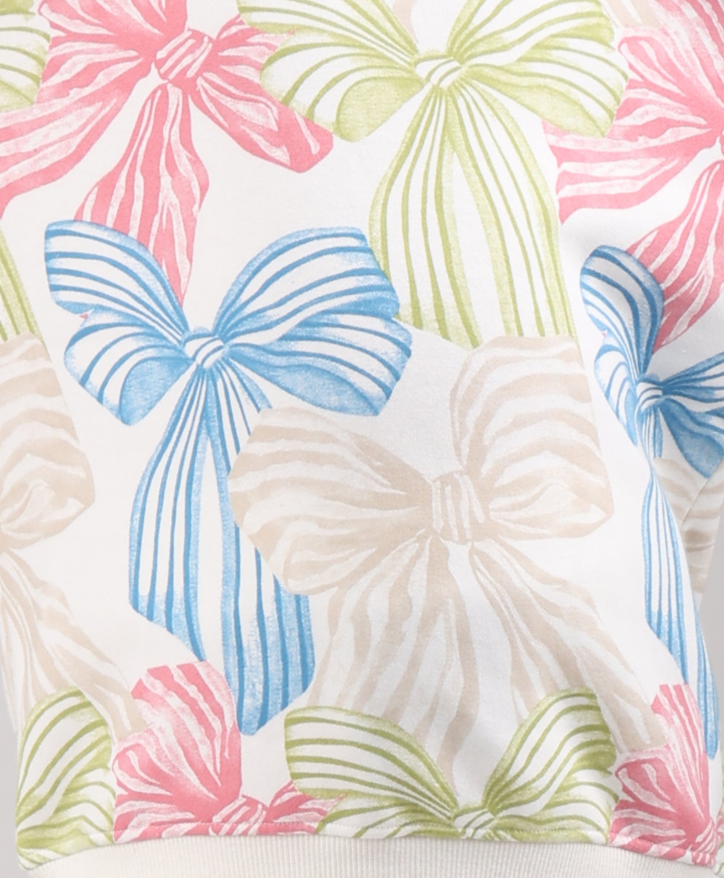 PAINTED BOW GIRLS FLEECE HOODIE  - WHITE