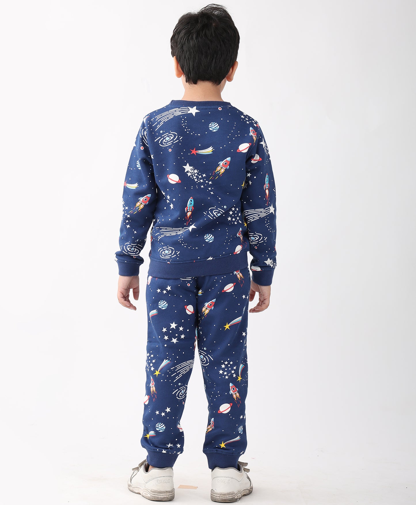 SOLAR DREAMS FLEECE SWEATSHIRT JOGGER SET - NAVY