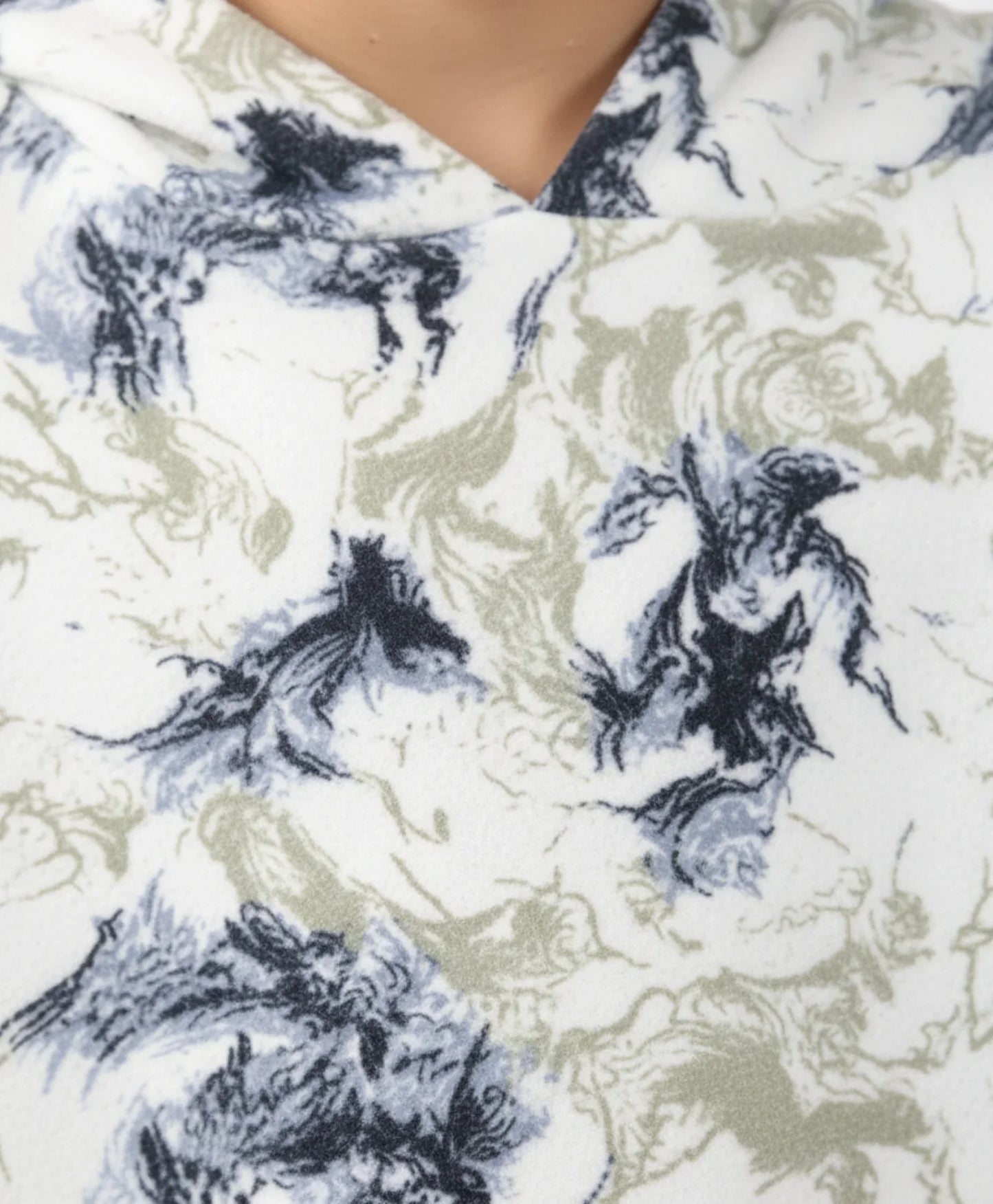 BLACK BLUE LIGHTING BOYS FLEECE HOODIE - BLUE