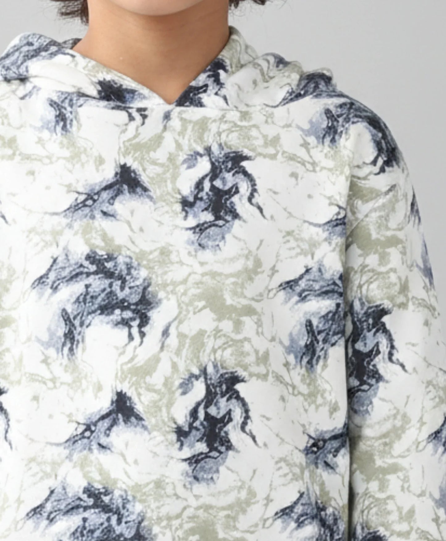 BLACK BLUE LIGHTING BOYS FLEECE HOODIE - BLUE