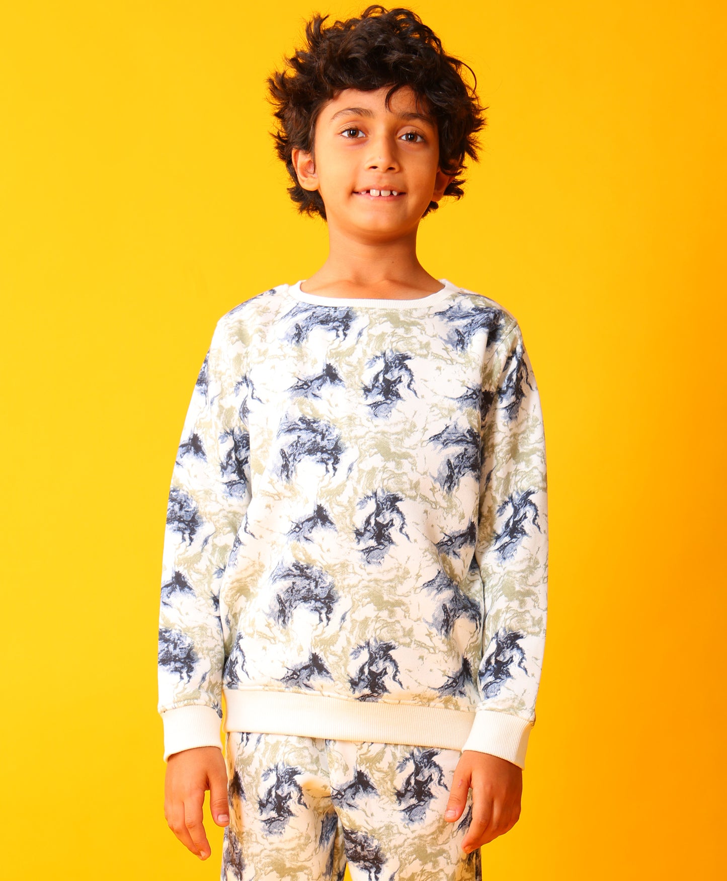 BLACK BLUE LIGHTING BOYS FLEECE SWEATSHIRT - BLUE
