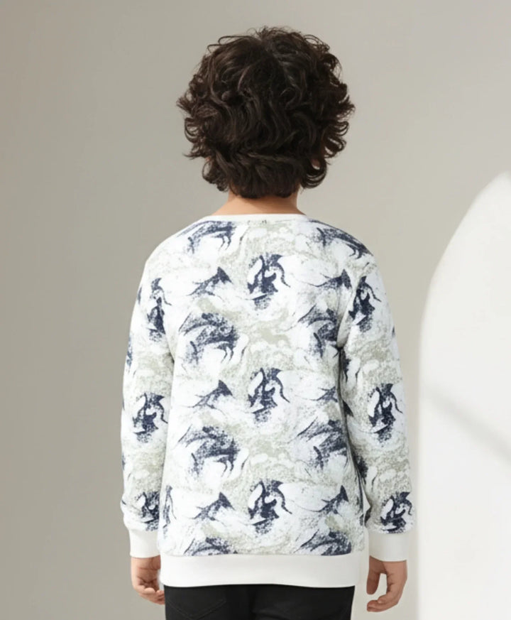 BLACK BLUE LIGHTING BOYS FLEECE SWEATSHIRT - BLUE - Anthrilo 