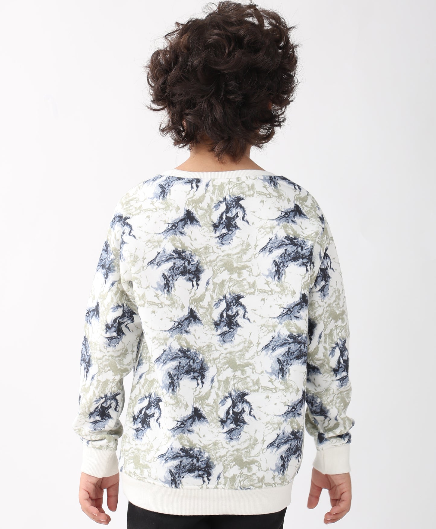 BLACK BLUE LIGHTING BOYS FLEECE SWEATSHIRT - BLUE