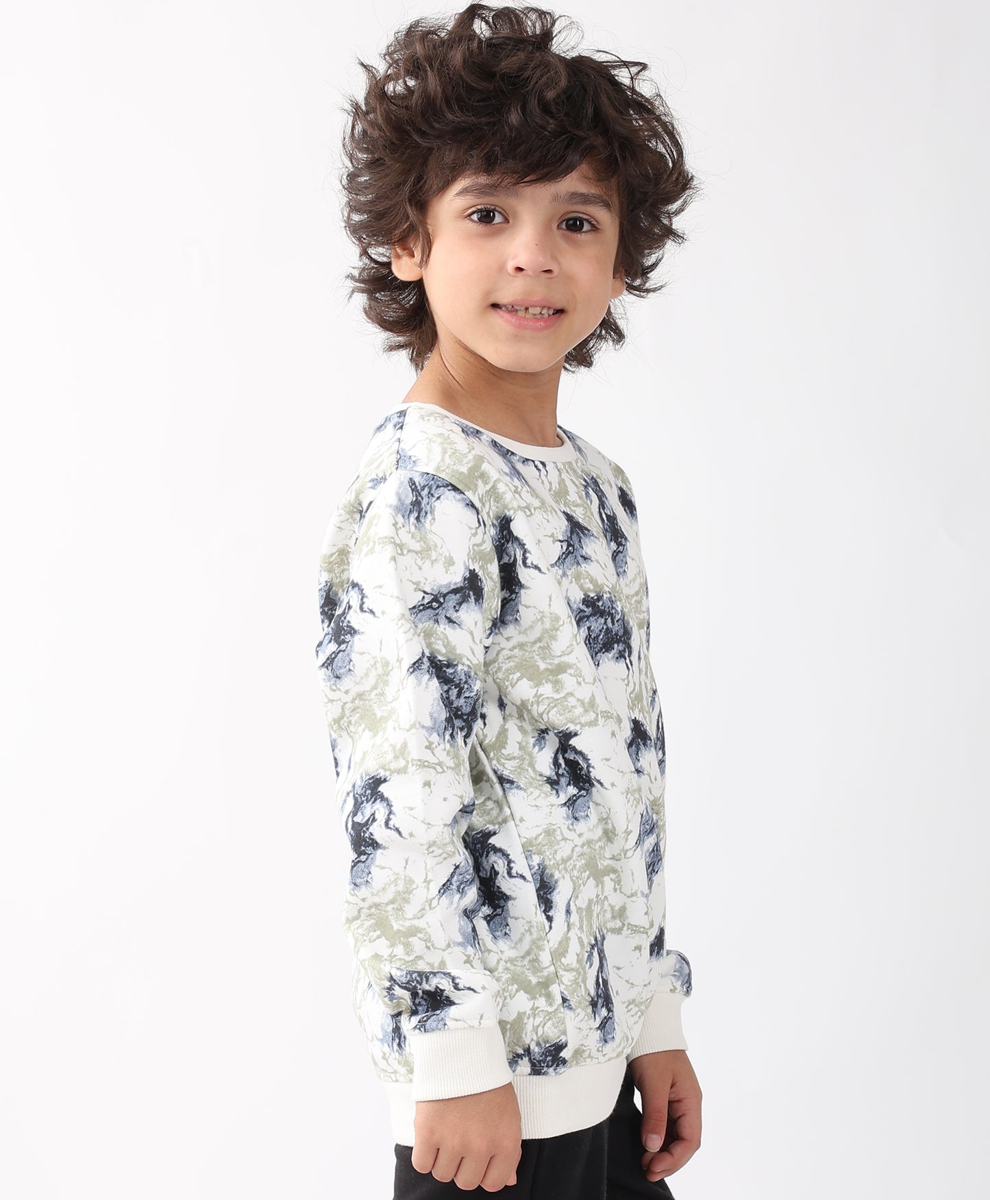 BLACK BLUE LIGHTING BOYS FLEECE SWEATSHIRT - BLUE