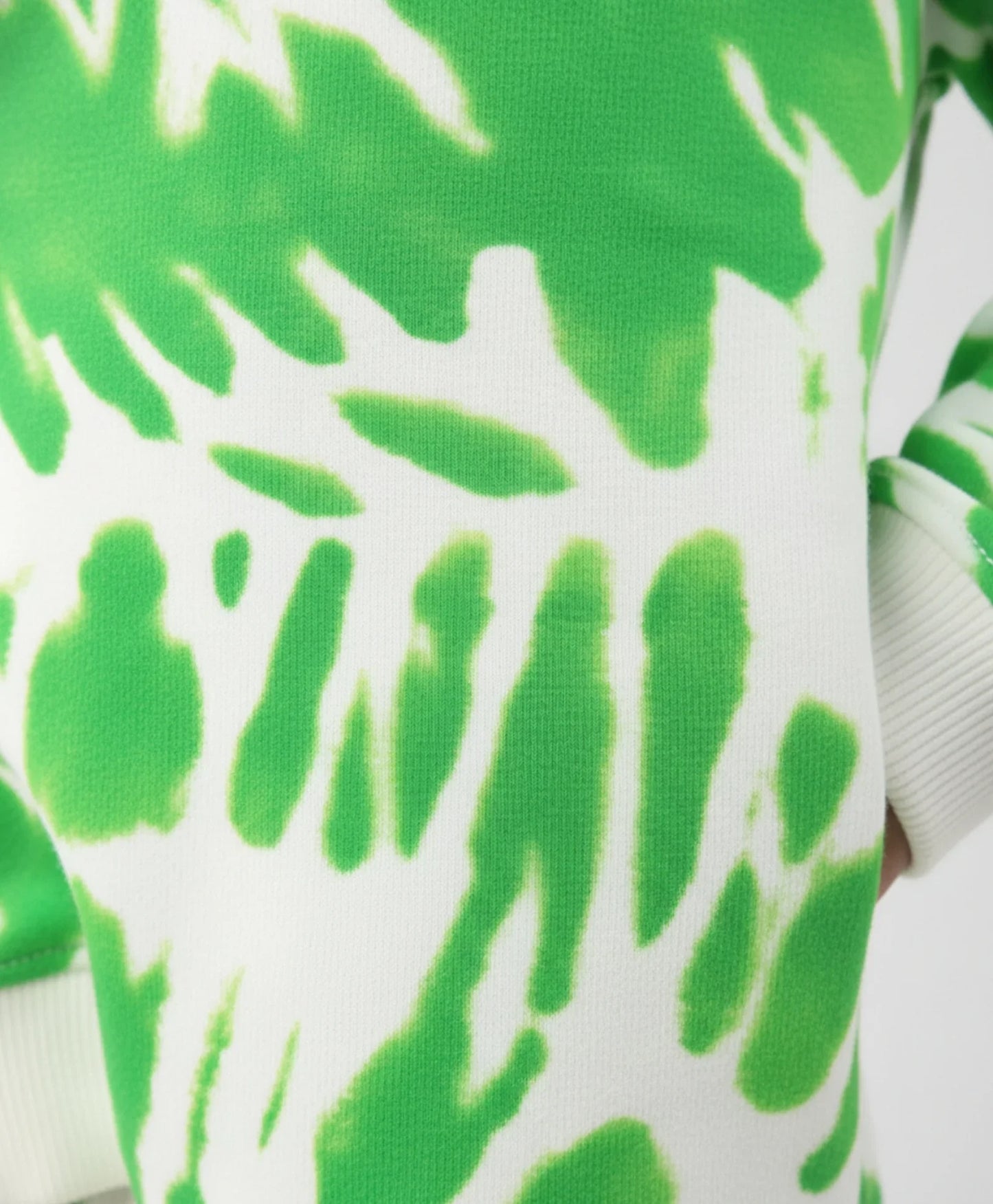 GREEN SWIRL GIRLS FLEECE SWEATSHIRT - GREEN