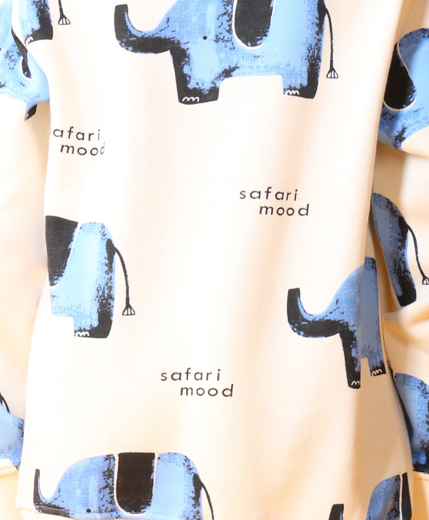 ELEPHANT SAFARI GIRLS FLEECE SWEATSHIRT - WHITE