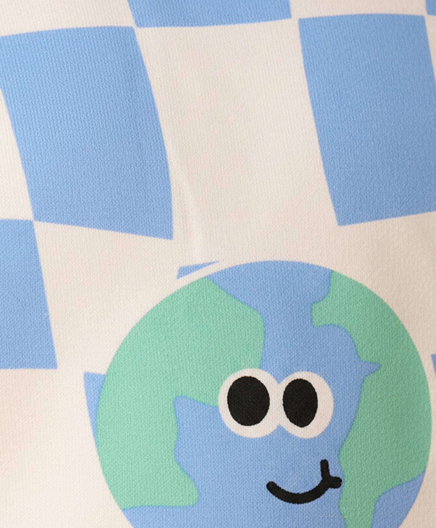 GLOBE CHECK GIRLS FLEECE SWEATSHIRT - BLUE