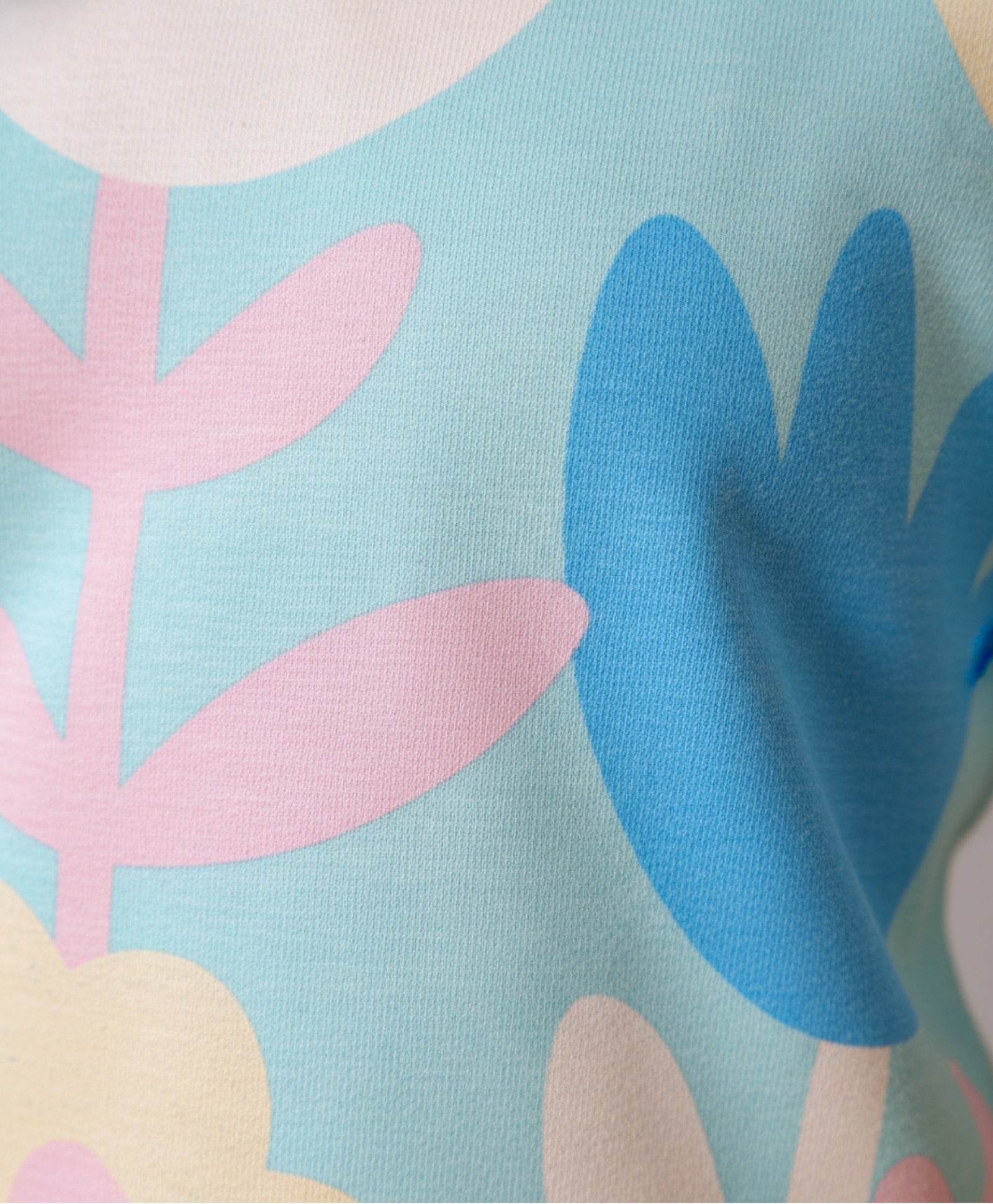 AQUA FLOWER LONG SLEEVE GIRLS T-SHIRT - AQUA - Anthrilo 