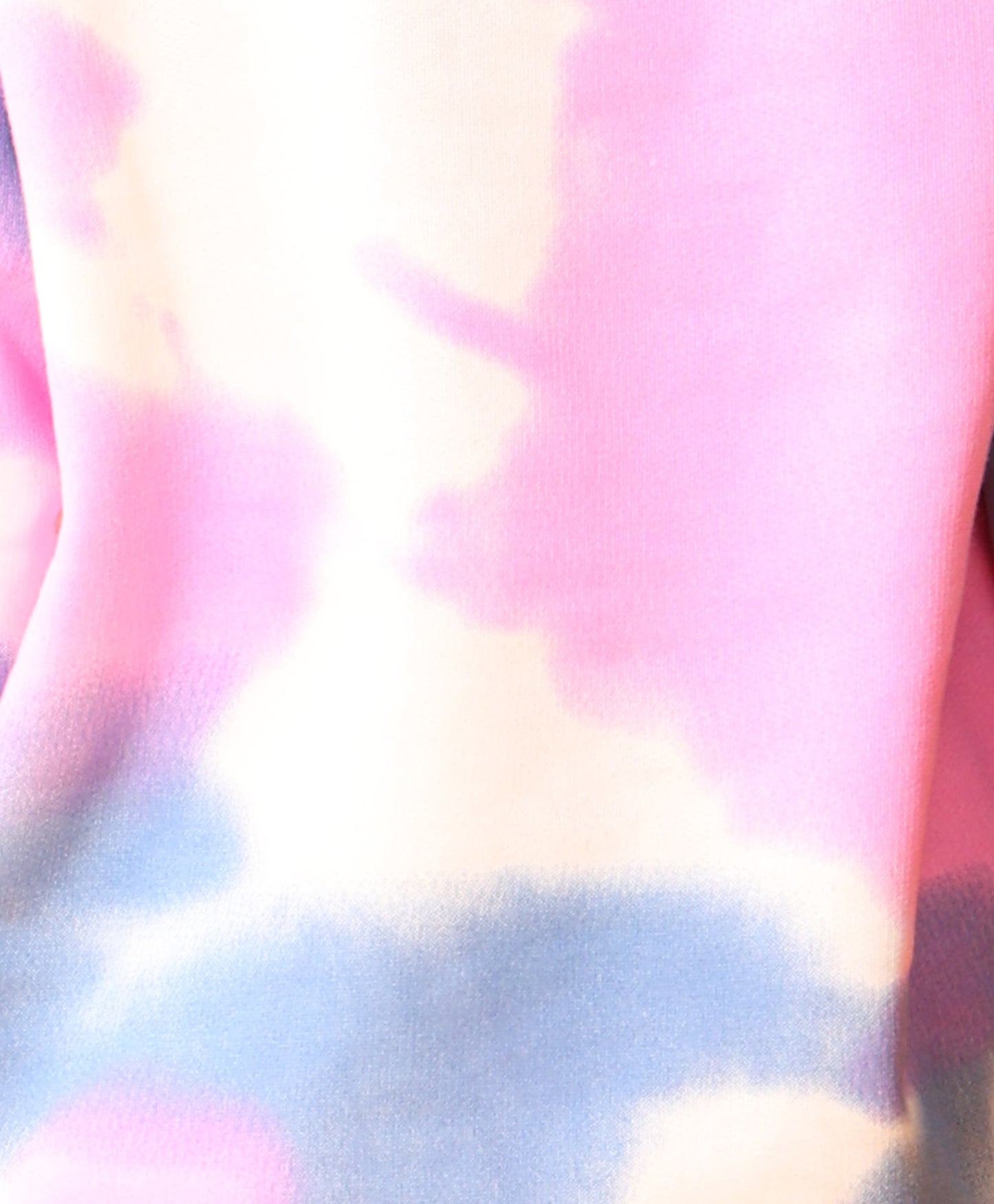 BLUE PINK TIE DYE GIRLS FLEECE SWEATSHIRT - WHITE