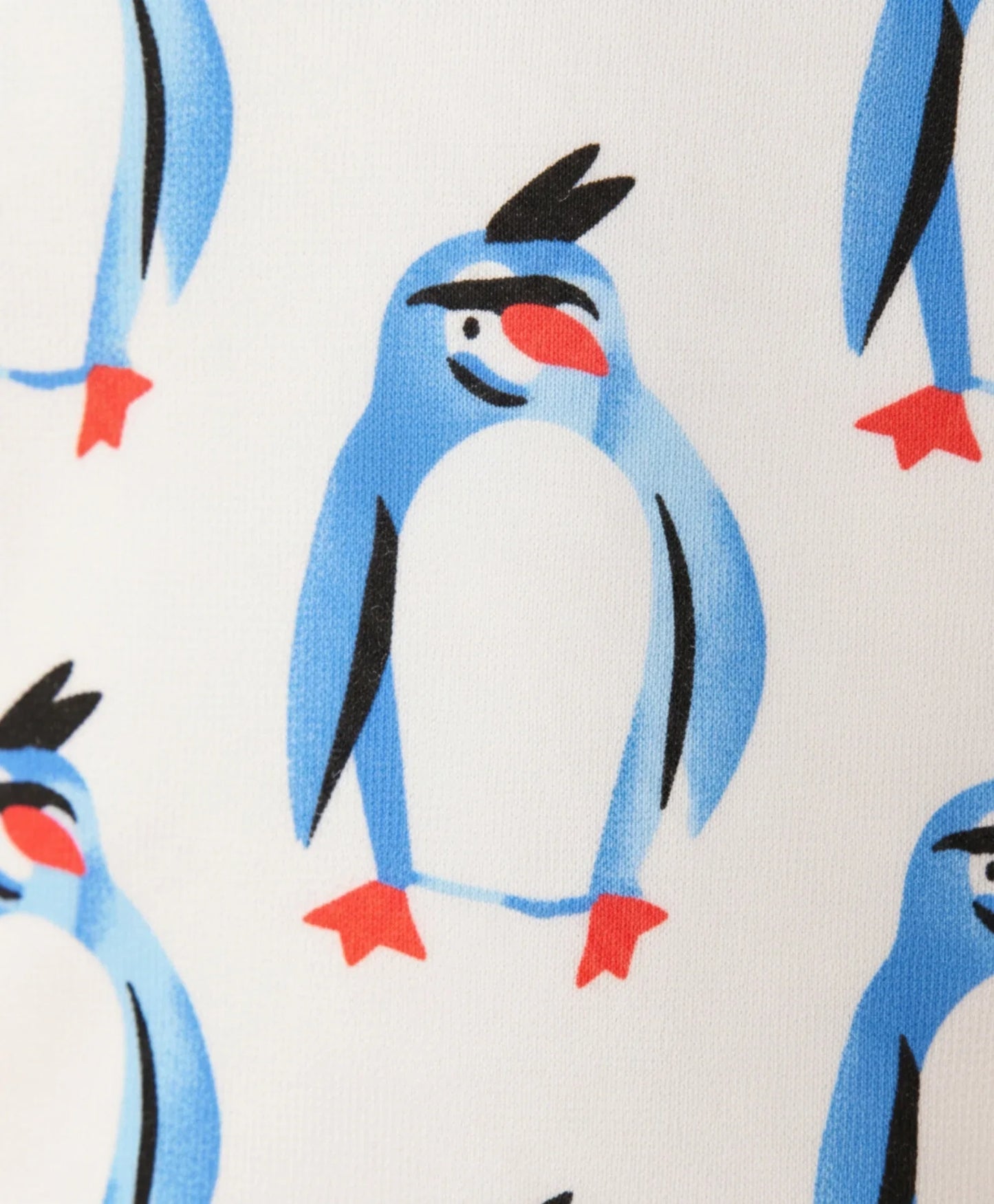 PENGUIN FLEECE GIRLS SWEATSHIRT - OFF WHITE