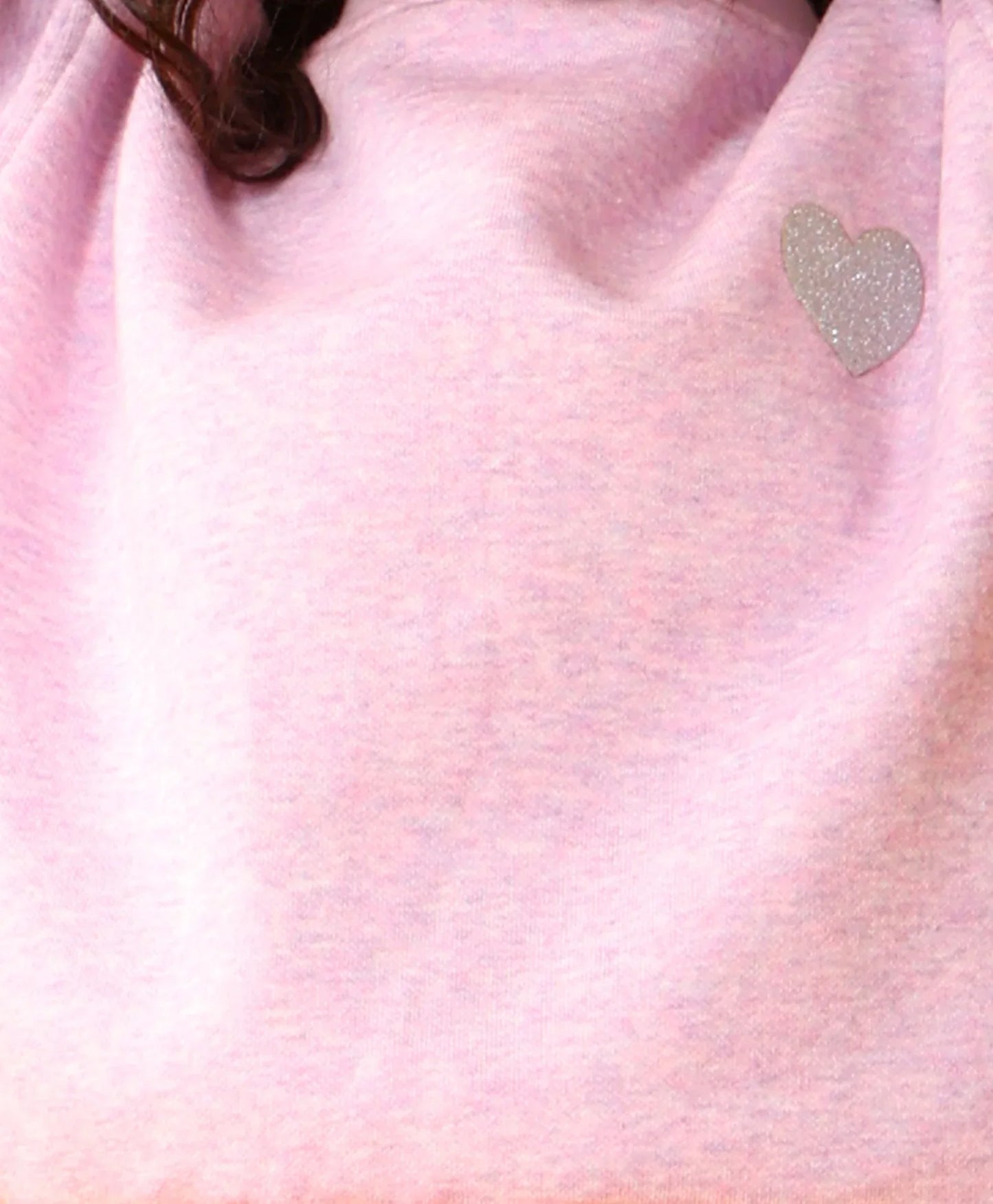 PURPLE MELANGE GIRLS FLEECE SWEATSHIRT - PURPLE