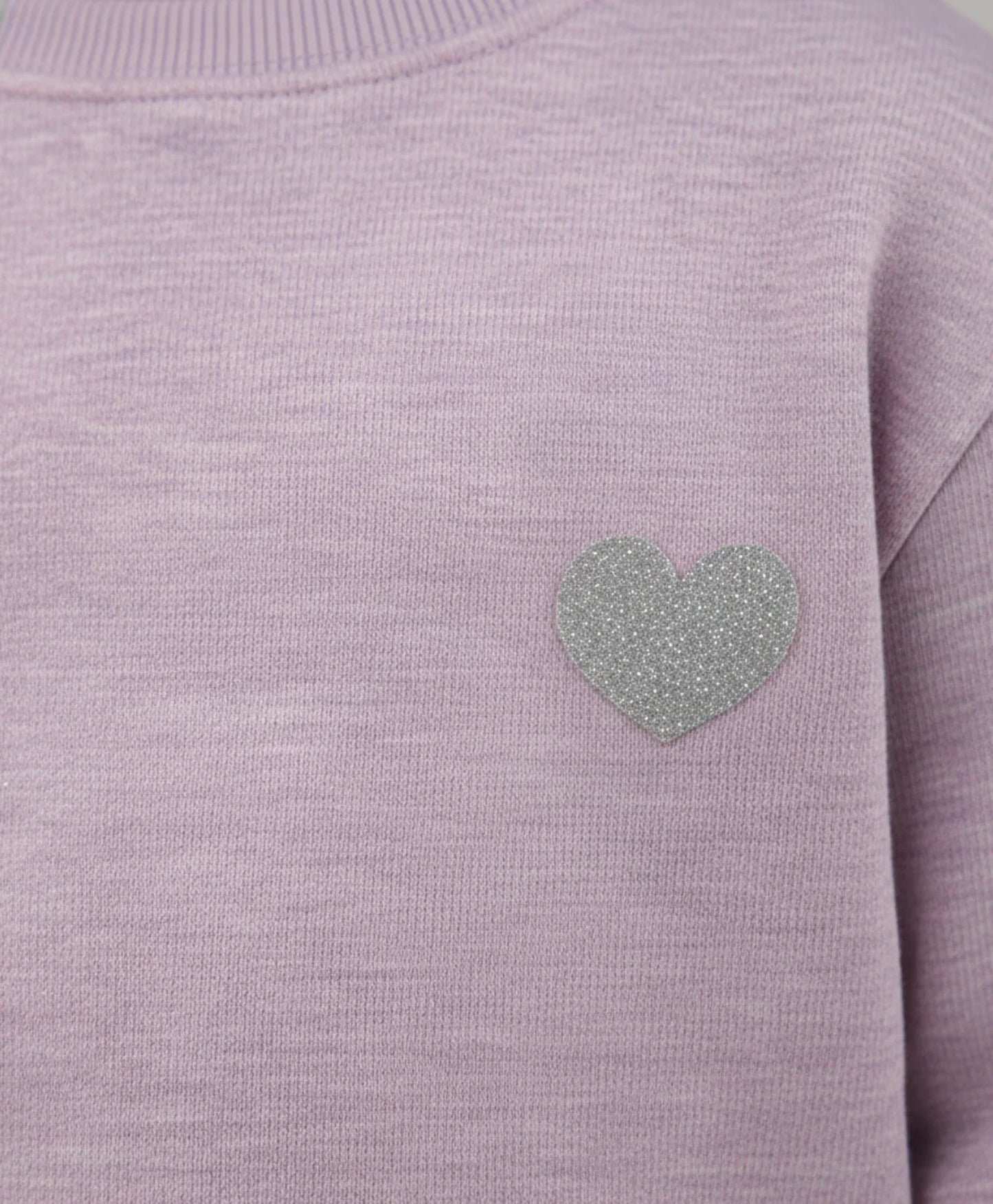 PURPLE MELANGE GIRLS FLEECE SWEATSHIRT - PURPLE