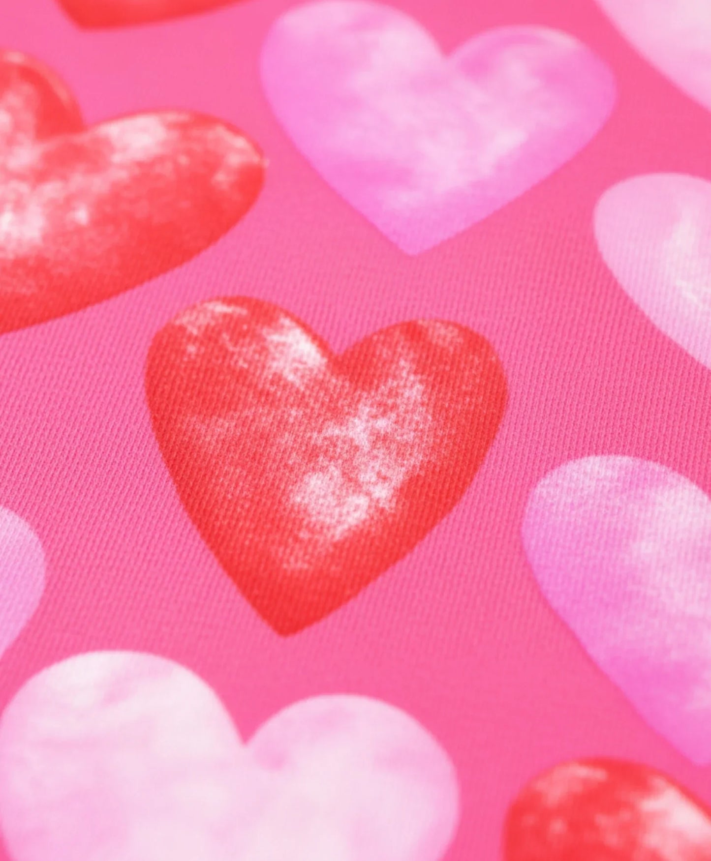 PINK HEARTS FLEECE GIRLS SWEATSHIRT - PINK