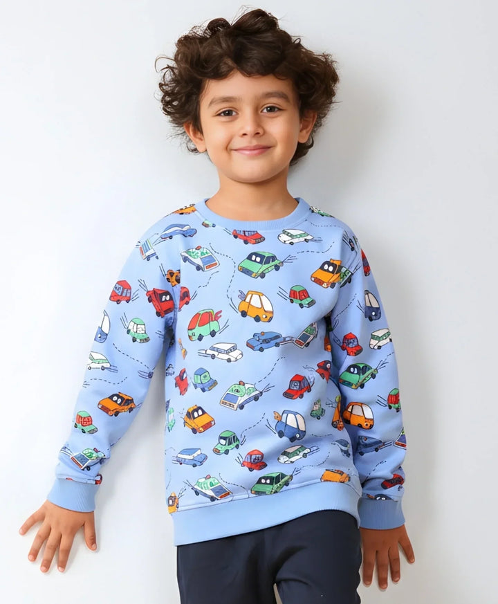 CARS SKY FLEECE BOYS SWEATSHIRT - SKY - Anthrilo 