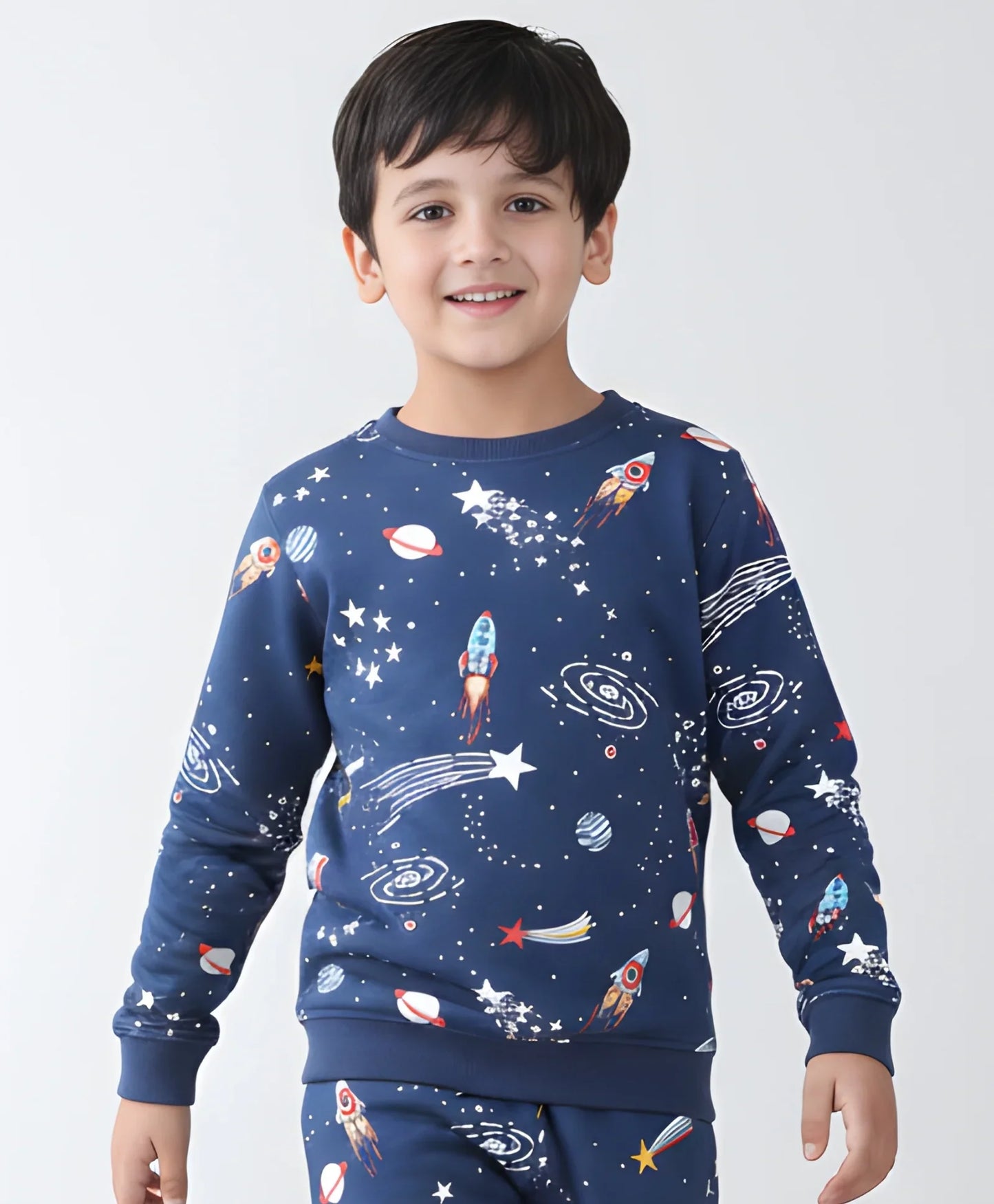 SOLAR DREAMS BOYS FLEECE SWEATSHIRT - BLUE
