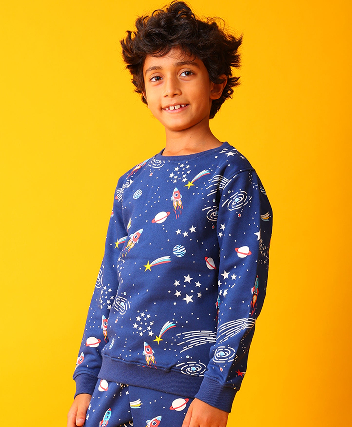 SOLAR DREAMS BOYS FLEECE SWEATSHIRT - BLUE