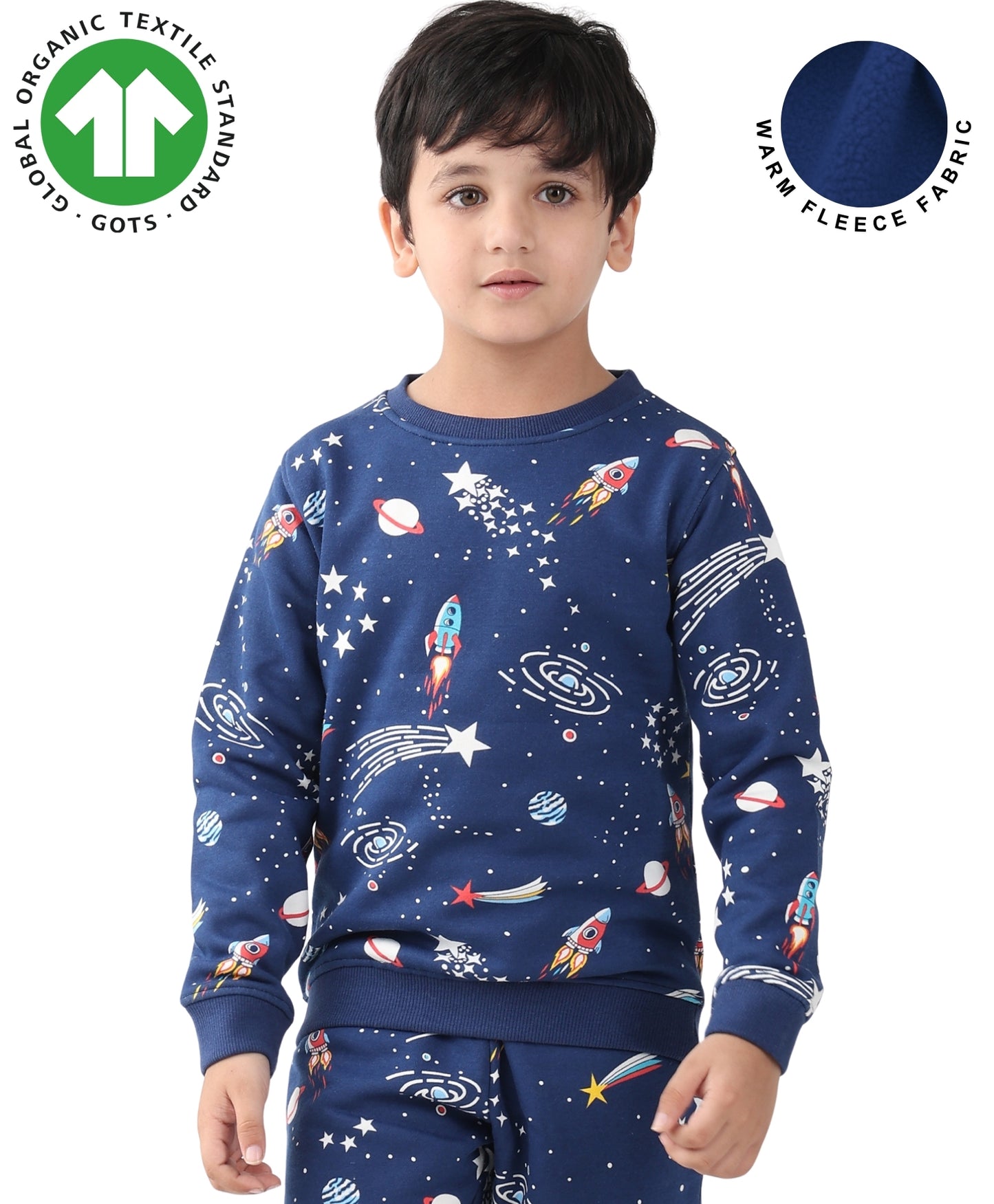 SOLAR DREAMS BOYS FLEECE SWEATSHIRT - BLUE