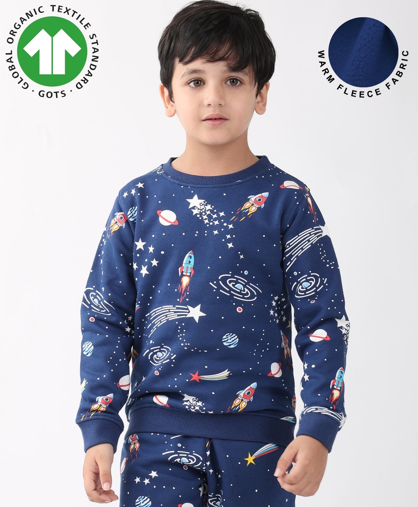 SOLAR DREAMS BOYS FLEECE SWEATSHIRT - BLUE