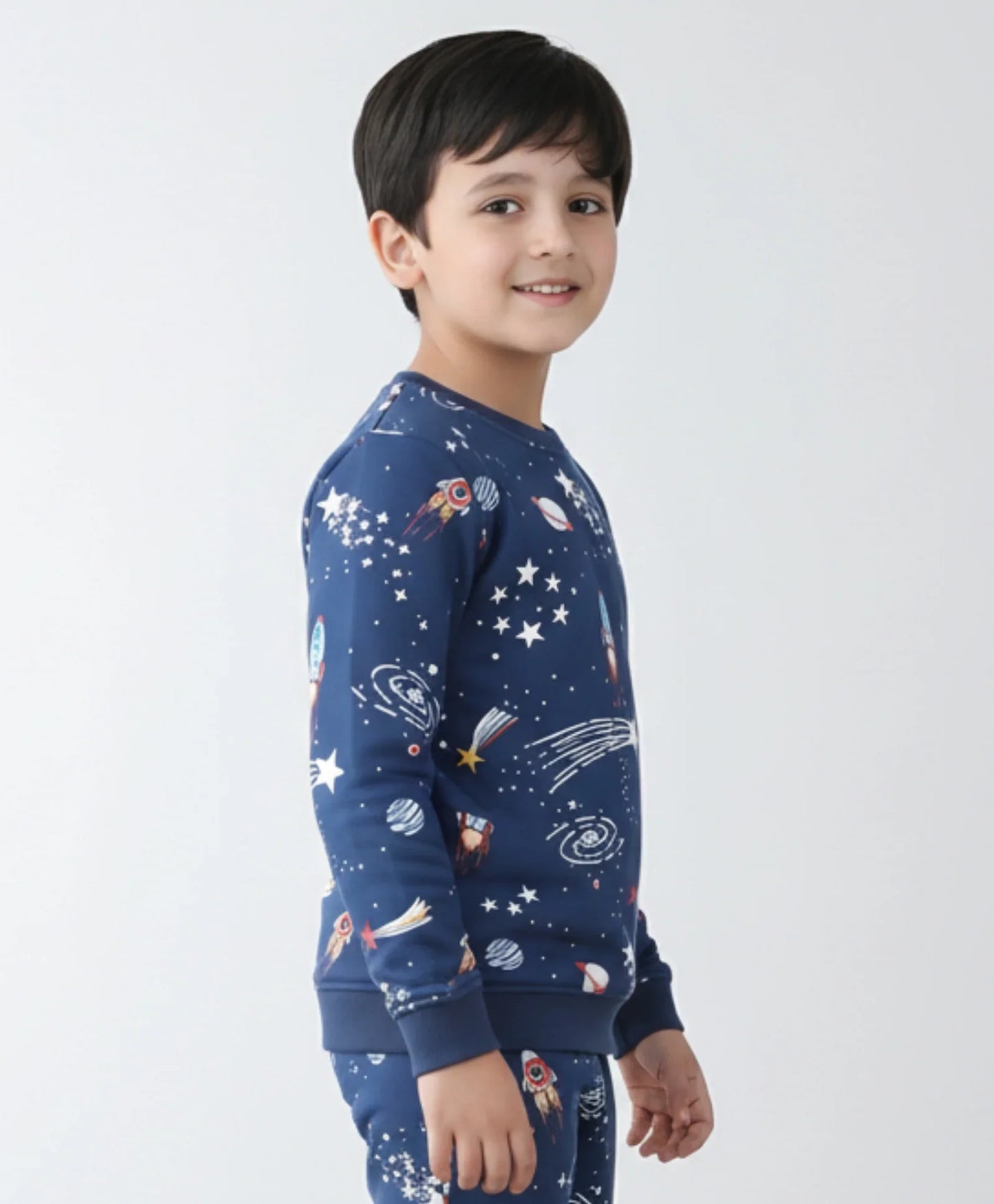 SOLAR DREAMS BOYS FLEECE SWEATSHIRT - BLUE