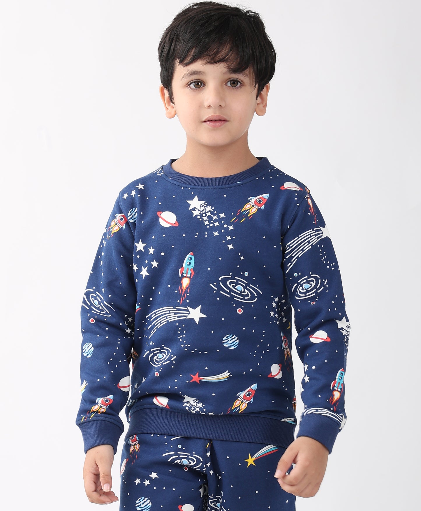 SOLAR DREAMS BOYS FLEECE SWEATSHIRT - BLUE