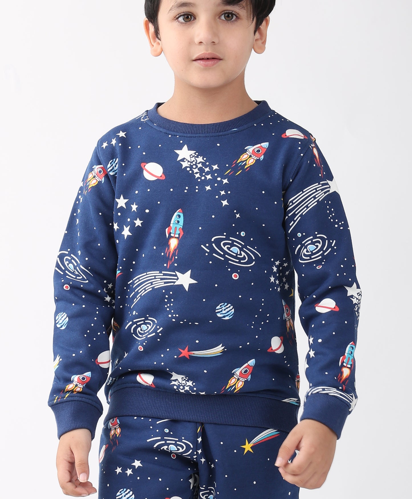 SOLAR DREAMS BOYS FLEECE SWEATSHIRT - BLUE
