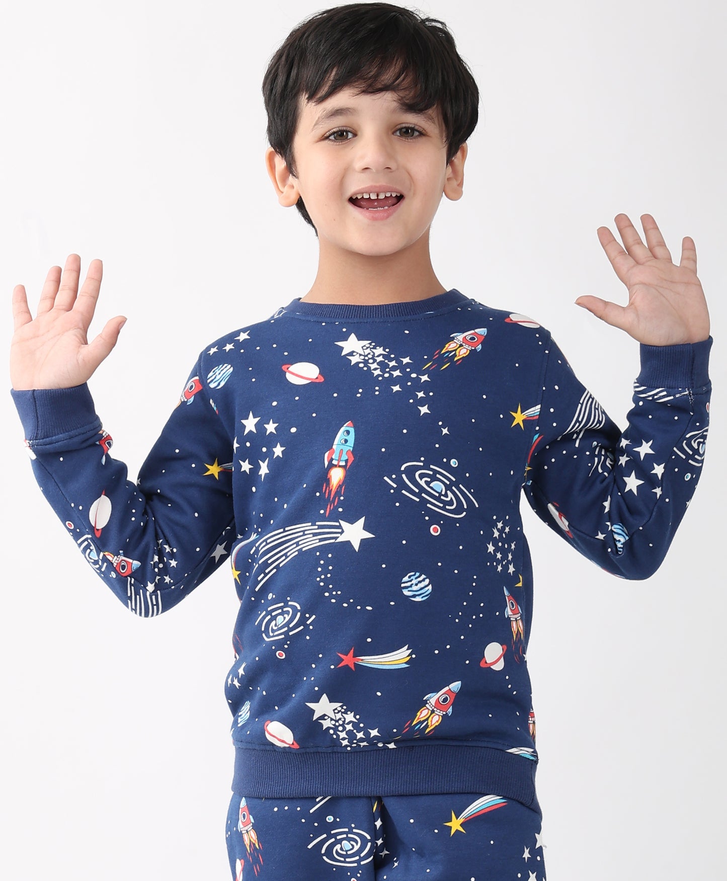 SOLAR DREAMS BOYS FLEECE SWEATSHIRT - BLUE
