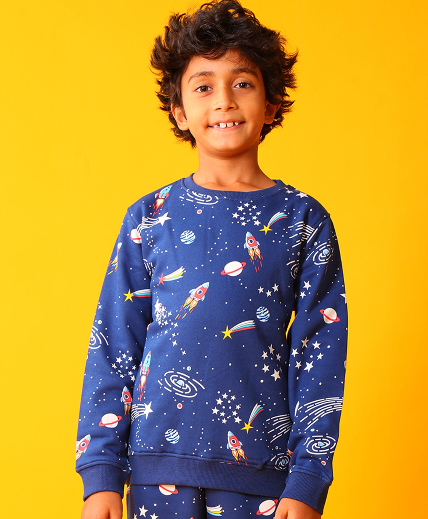 SOLAR DREAMS BOYS FLEECE SWEATSHIRT - BLUE