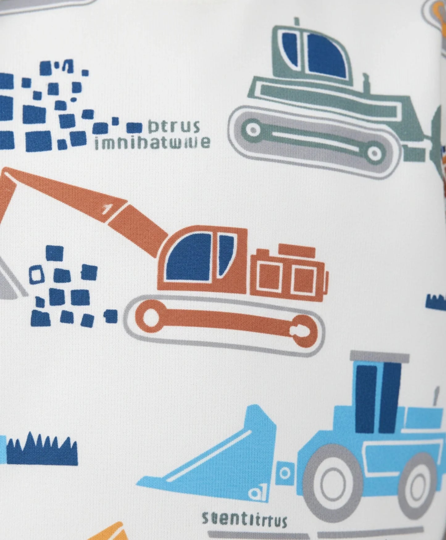 DIGGER PRINT FLEECE BOYS SWEATSHIRT - OFF WHITE