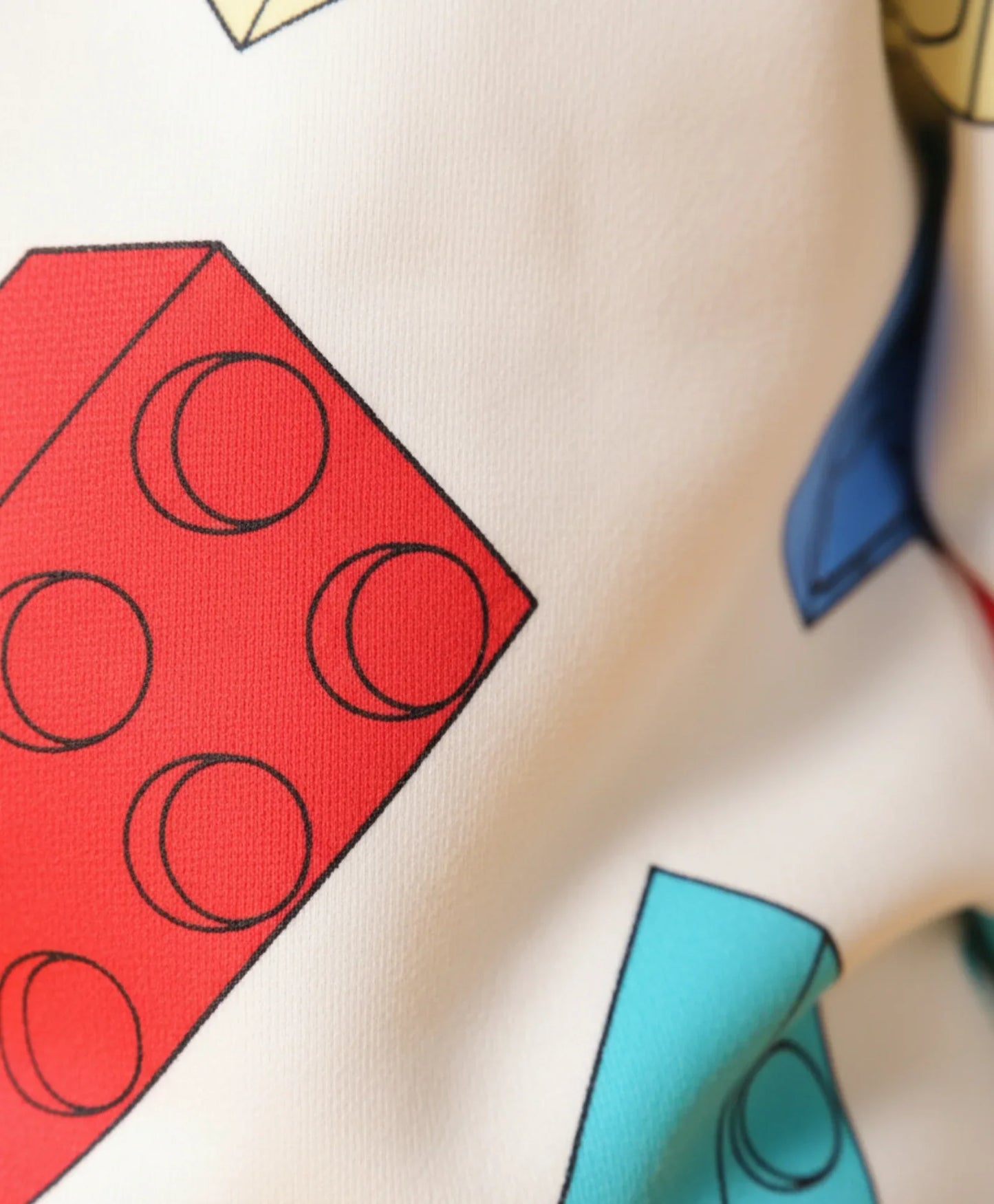 BLOCK BUILDER FLEECE BOYS SWEATSHIRT - OFF WHITE