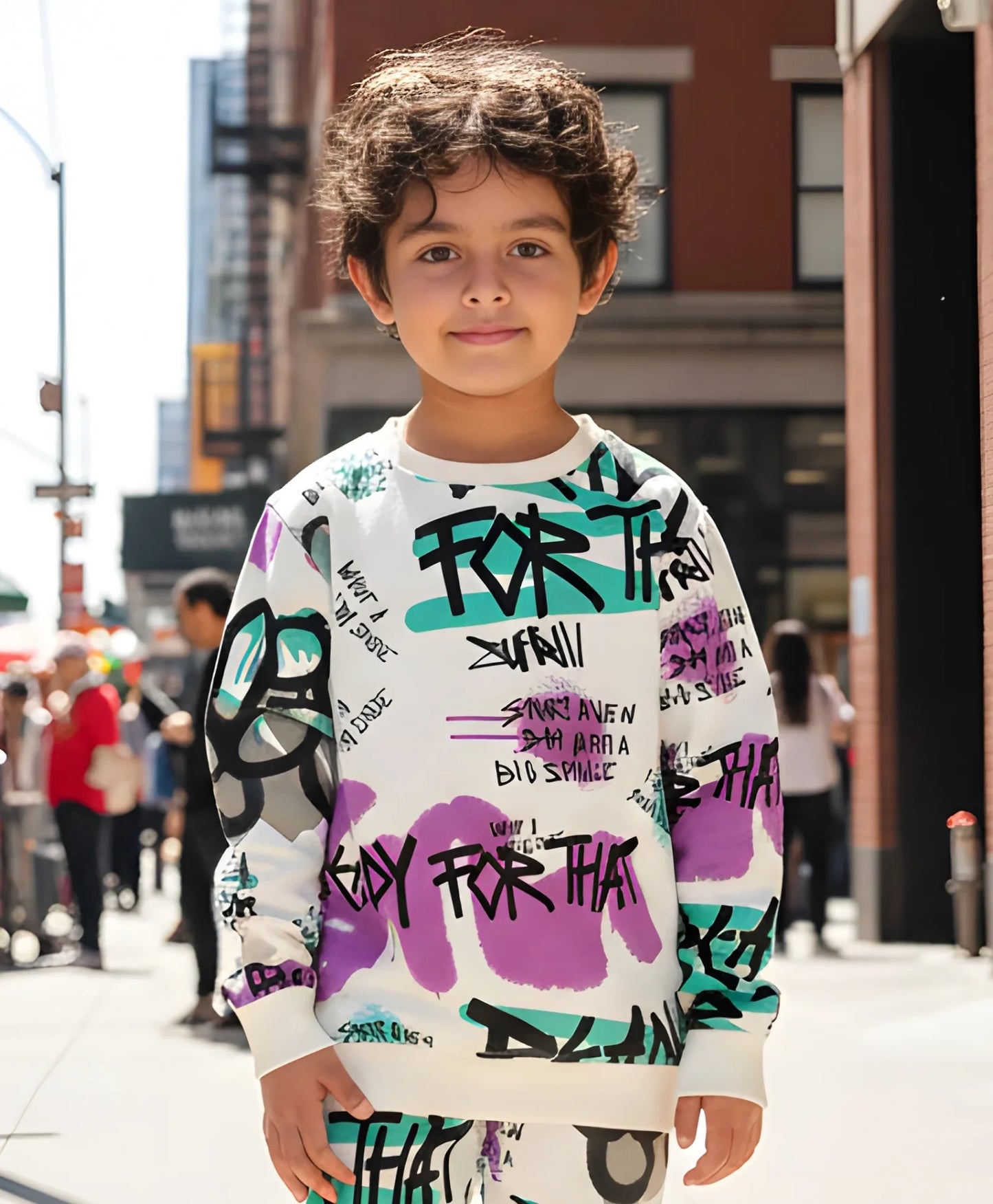 READY FOR THAT BOYS FLEECE SWEATSHIRT - WHITE