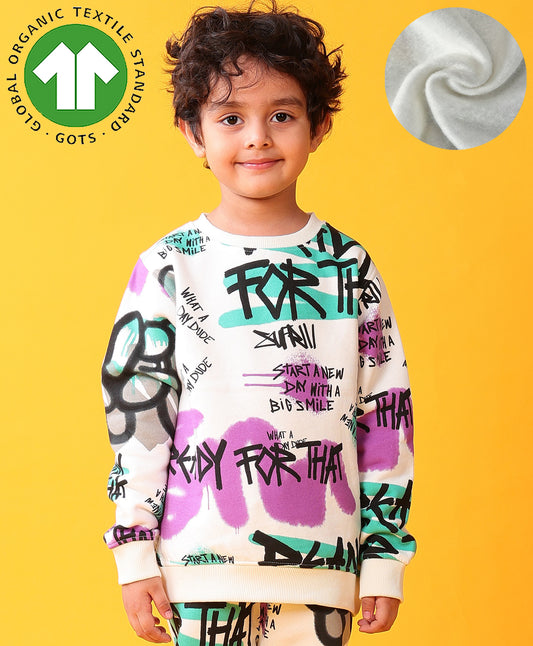 READY FOR THAT BOYS FLEECE SWEATSHIRT - WHITE