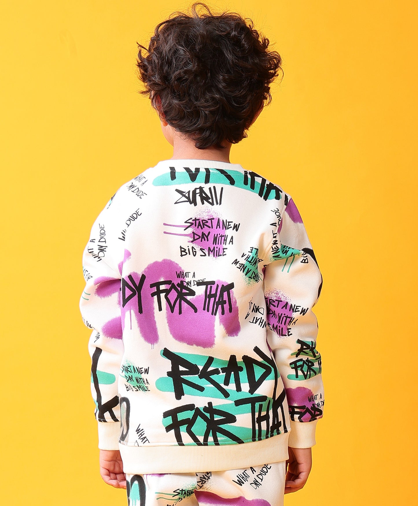 READY FOR THAT BOYS FLEECE SWEATSHIRT - WHITE