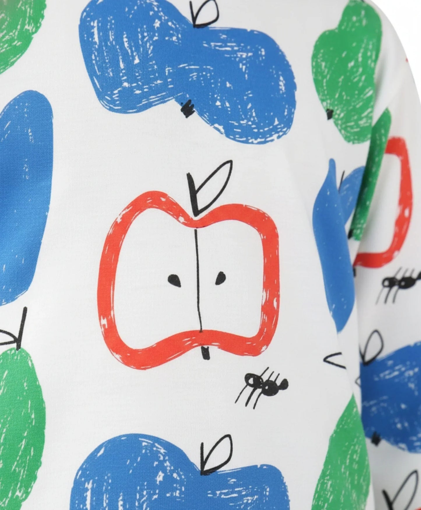 APPLE PEAR LONG SLEEVE BOYS T-SHIRT - WHITE