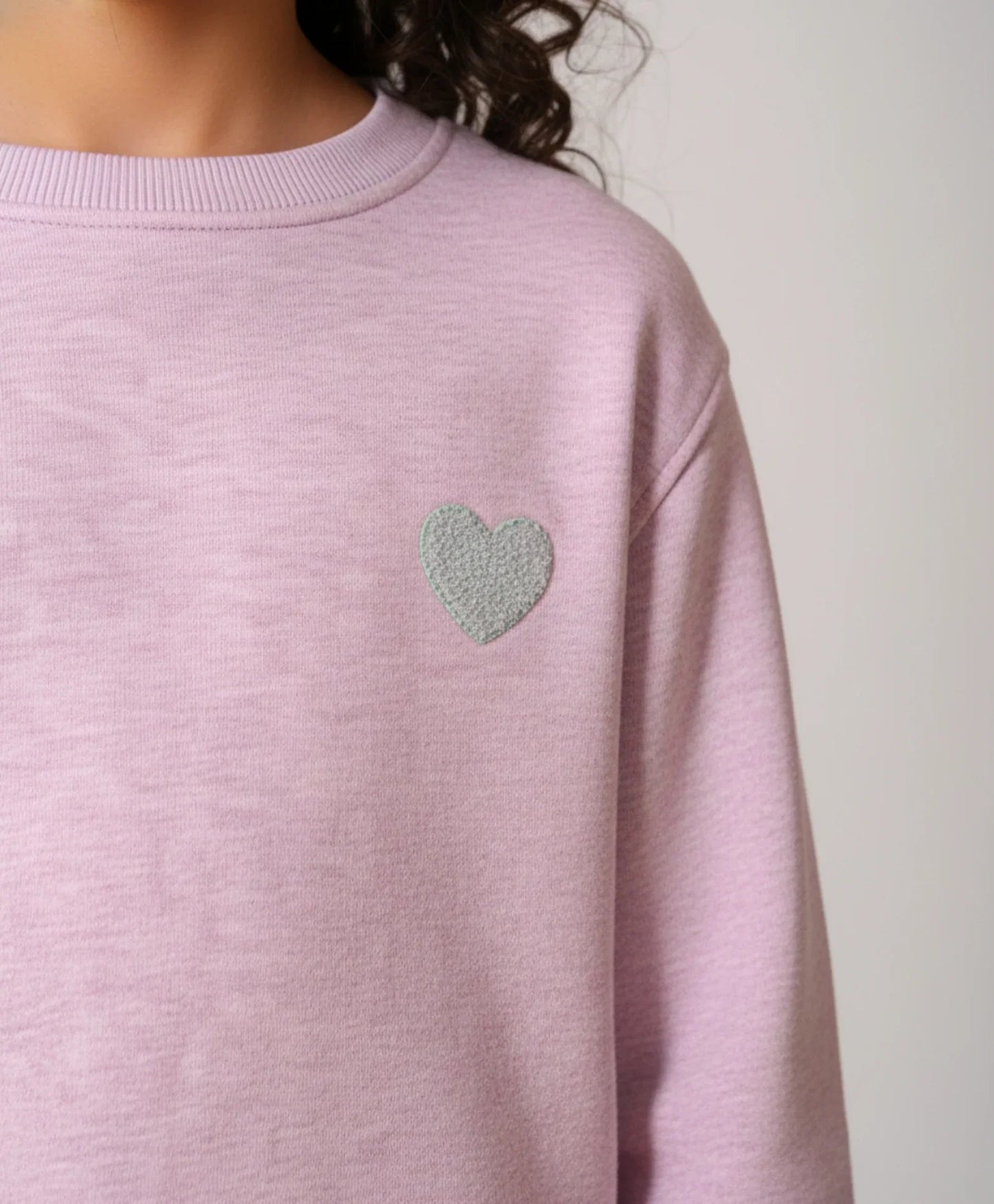 PURPLE MELANGE GIRLS FLEECE SWEATSHIRT JOGGER SET - PURPLE