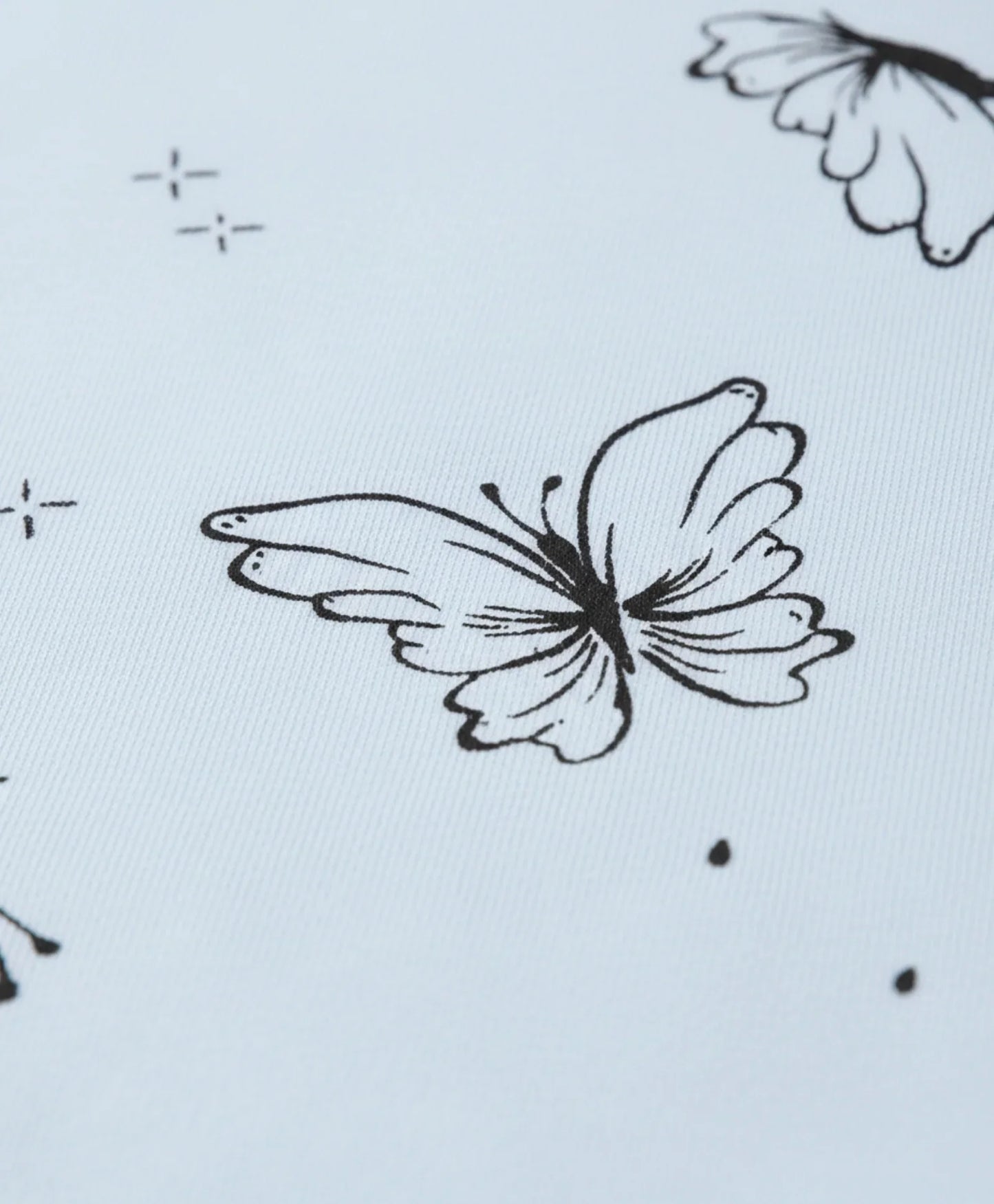 BUTTERFLY BLUE FLEECE GIRLS SWEATSHIRT JOGGER SET - BLUE