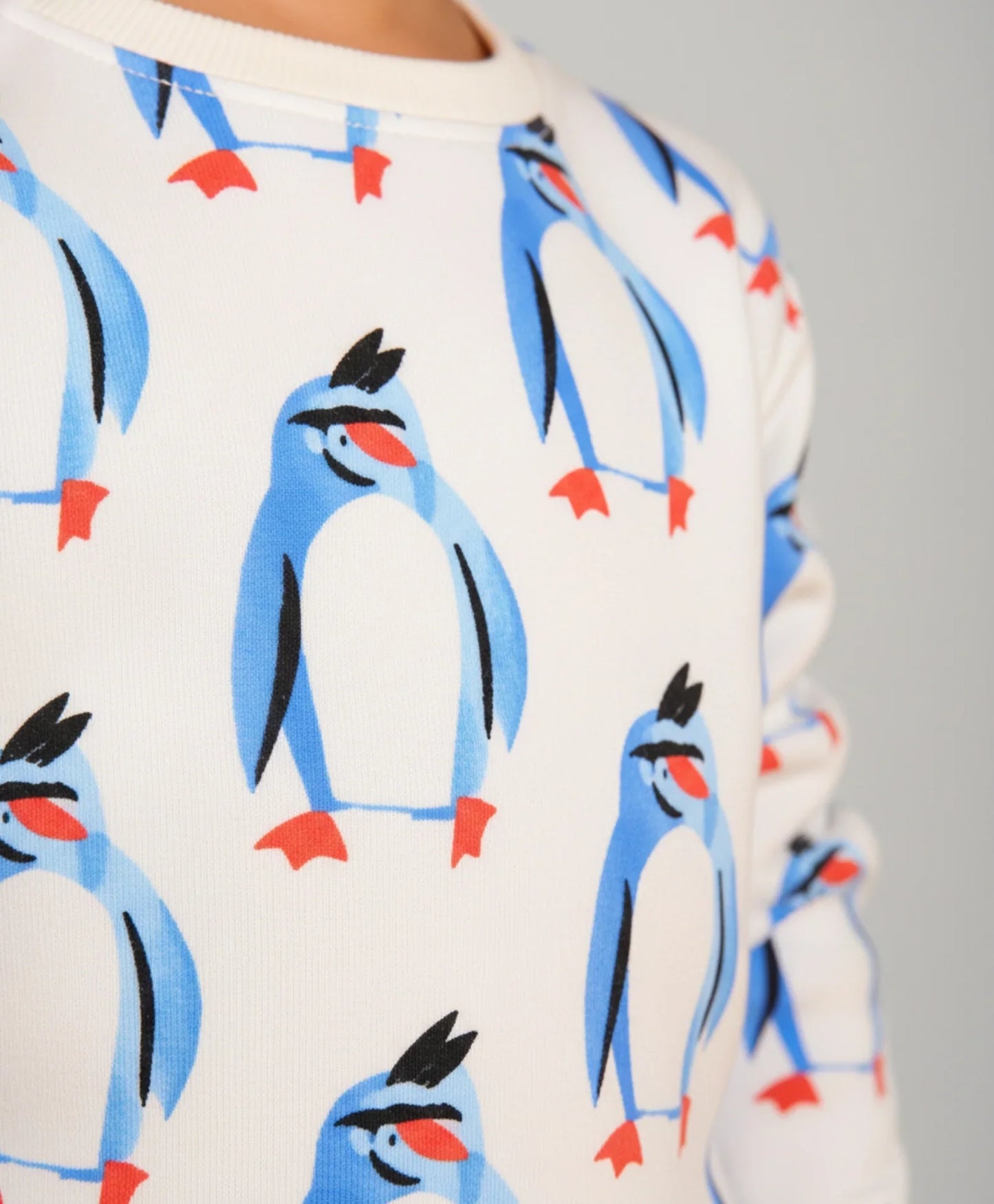 PENGUIN FLEECE BOYS SWEATSHIRT JOGGER SET - OFF WHITE