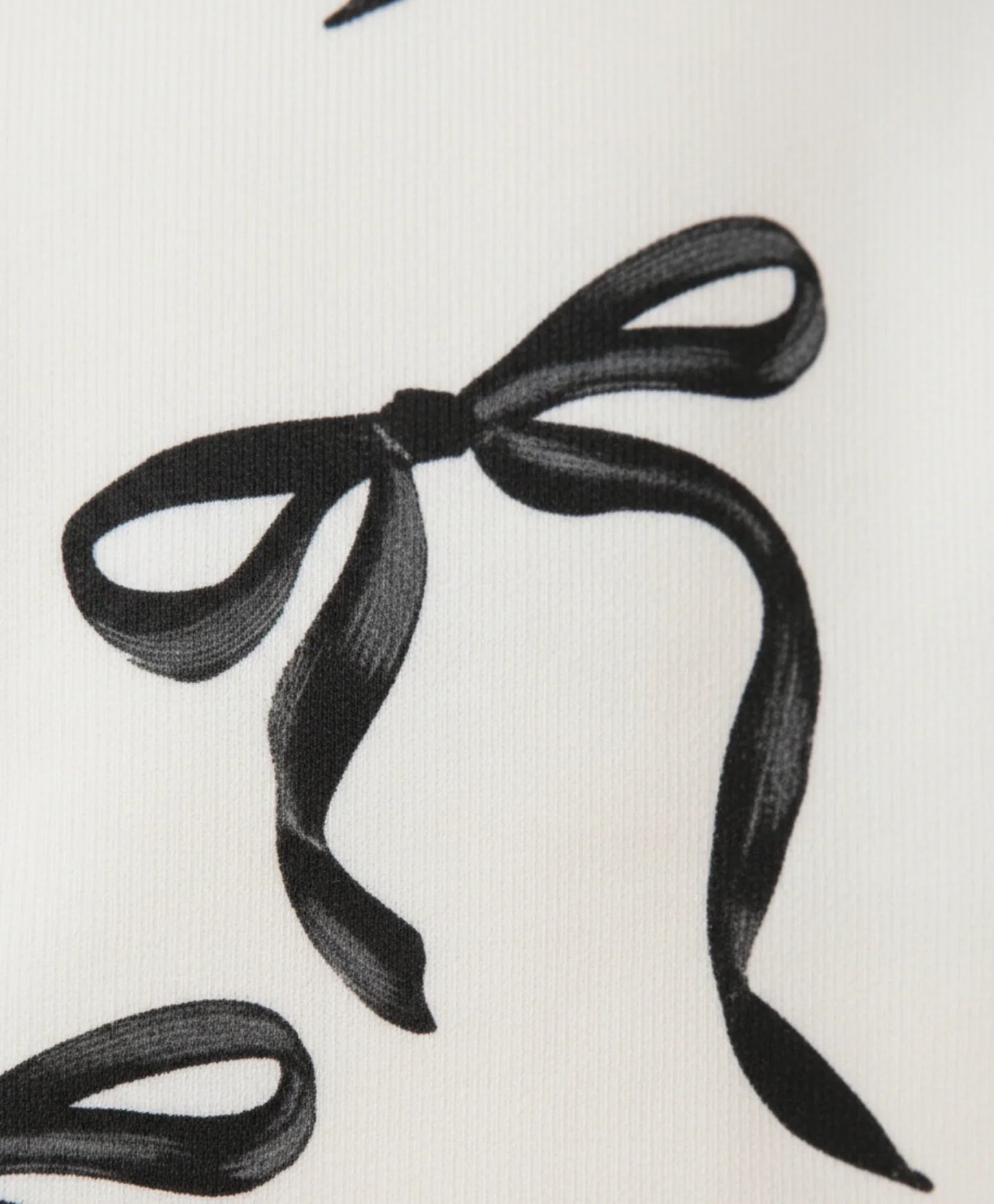 BLACK BOW GIRLS SWEATSHIRT FLEECE JOGGER SET - WHITE