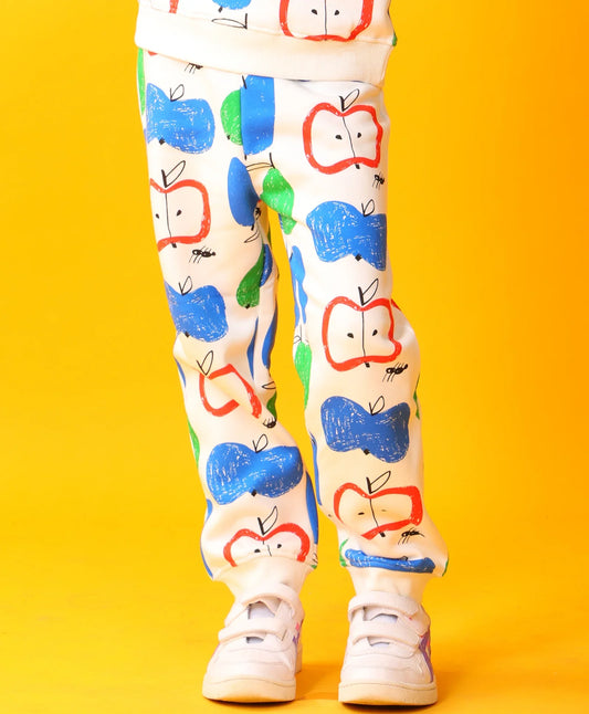 APPLE PEAR GIRLS FLEECE JOGGER - WHITE
