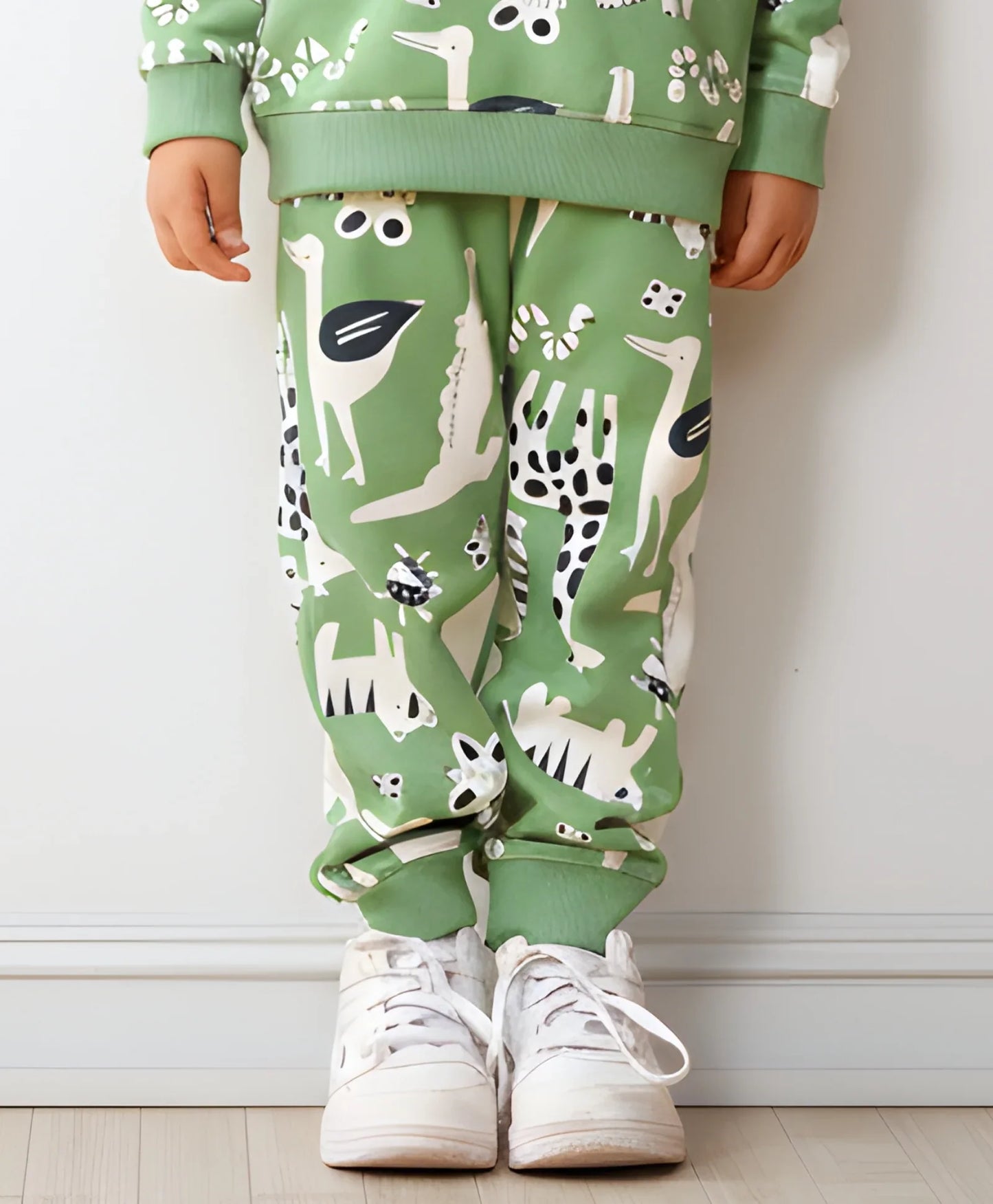ANIMAL GREEN FLEECE GIRLS JOGGER - GREEN