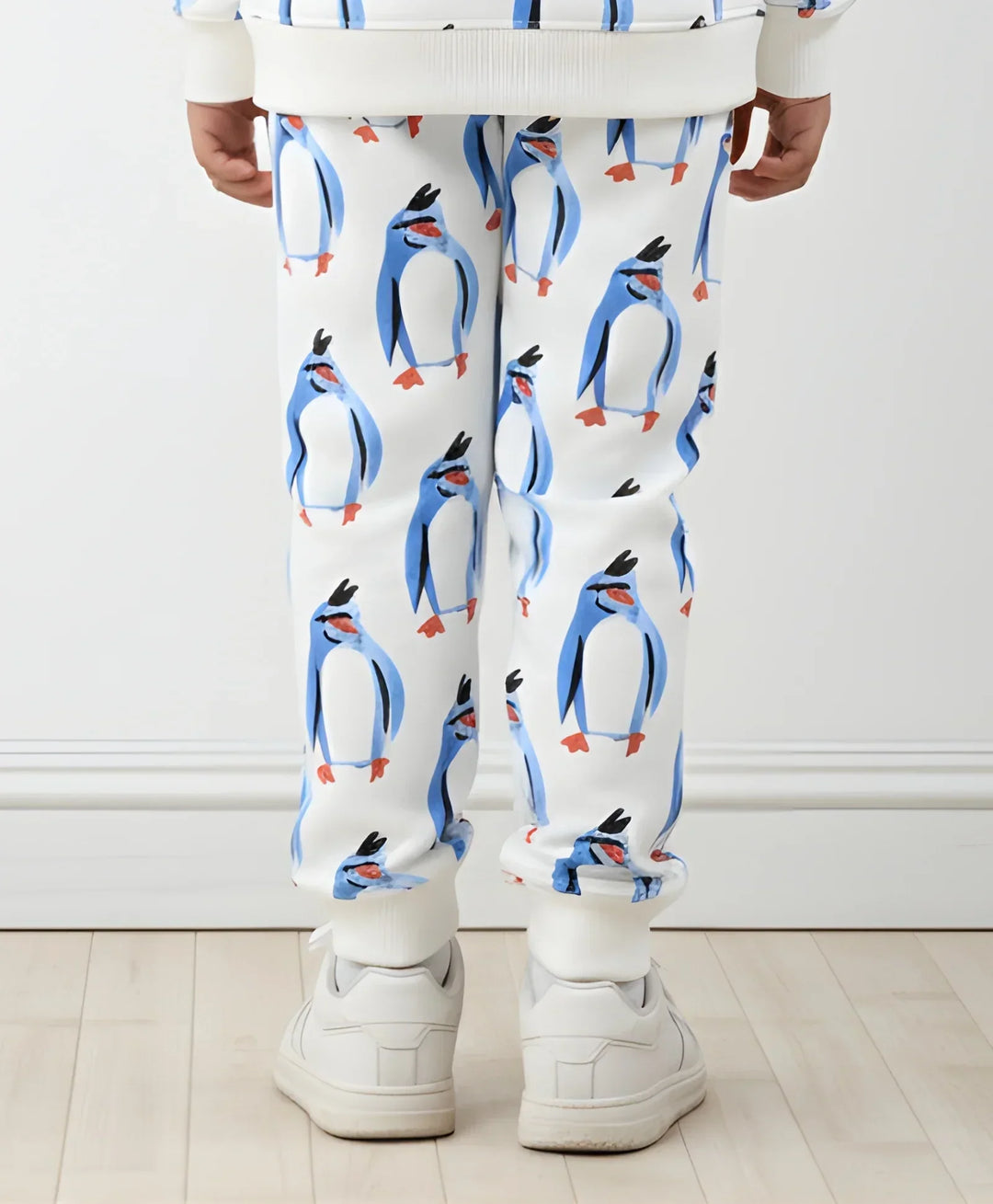 PENGUIN FLEECE GIRLS JOGGER - OFF WHITE - Anthrilo 