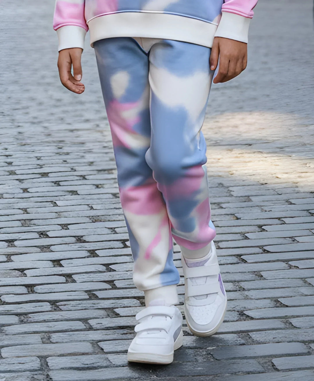 BLUE PINK TIE DYE FLEECE JOGGER - PINK - Anthrilo 