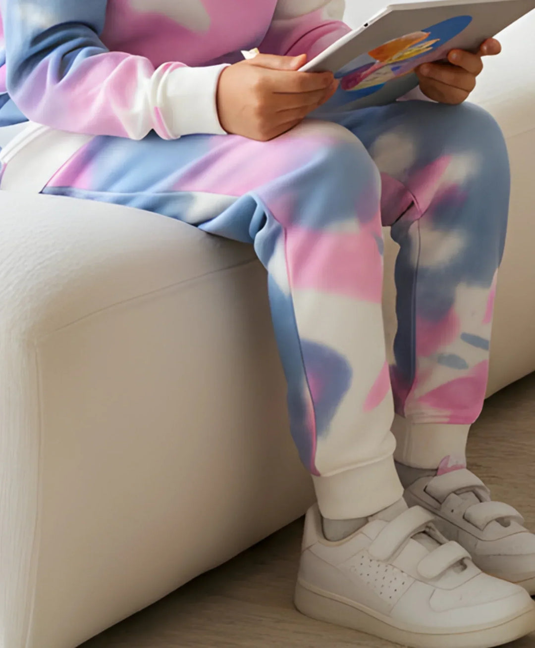BLUE PINK TIE DYE FLEECE JOGGER - PINK - Anthrilo 